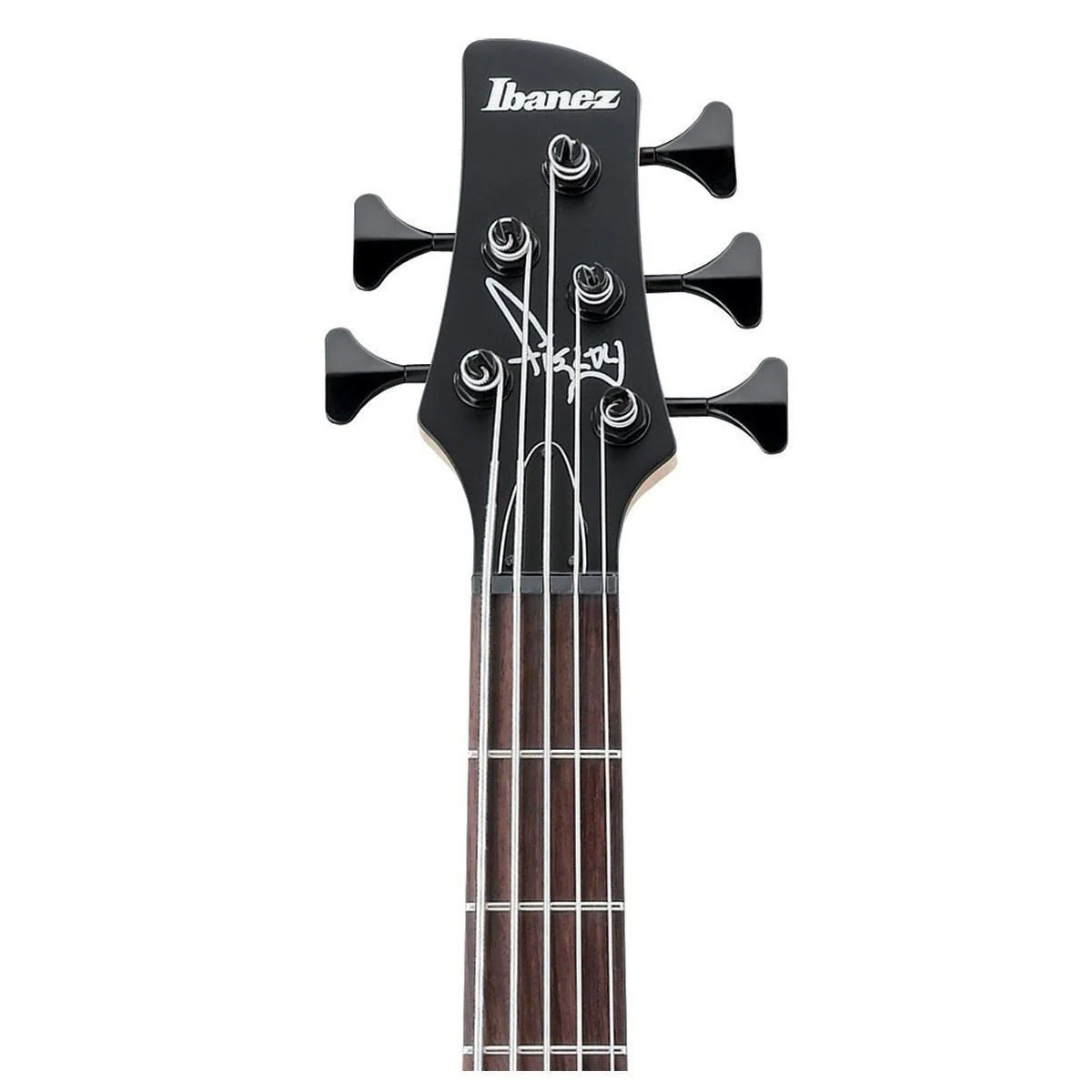 Ibanez K5 Fieldy Signature 5-String Bass Guitar in Black Flat - Image 3