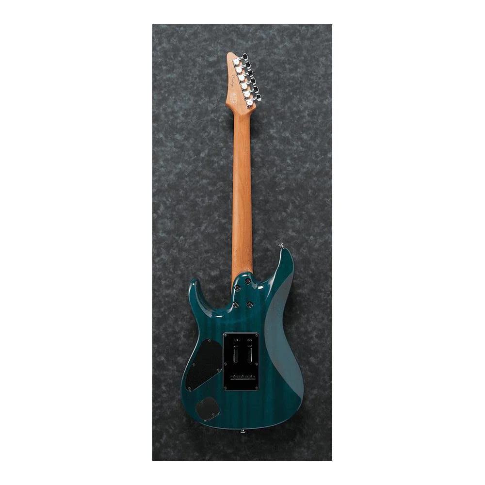 Ibanez Martin Miller AZ Signature MM1-TAB Electric Guitar - Transparent Aqua Blue with Hardcase - Image 2