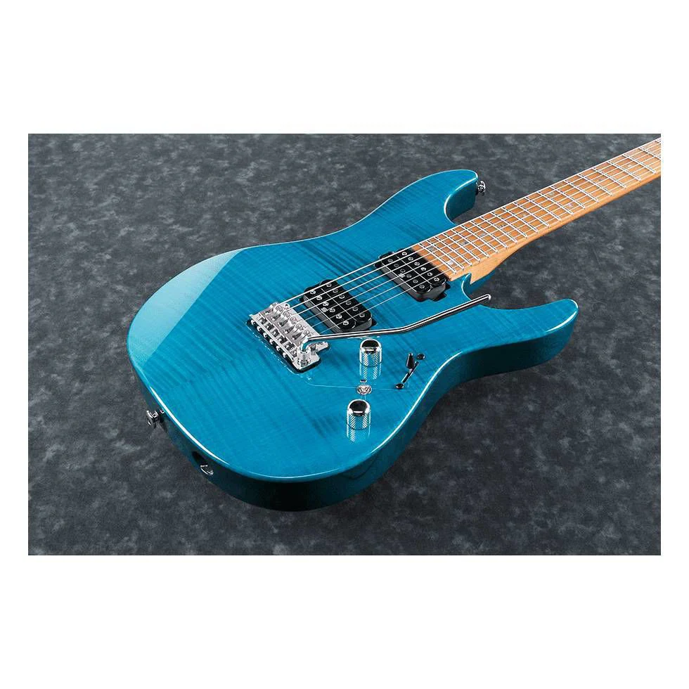 Ibanez Martin Miller AZ Signature MM1-TAB Electric Guitar - Transparent Aqua Blue with Hardcase - Image 3