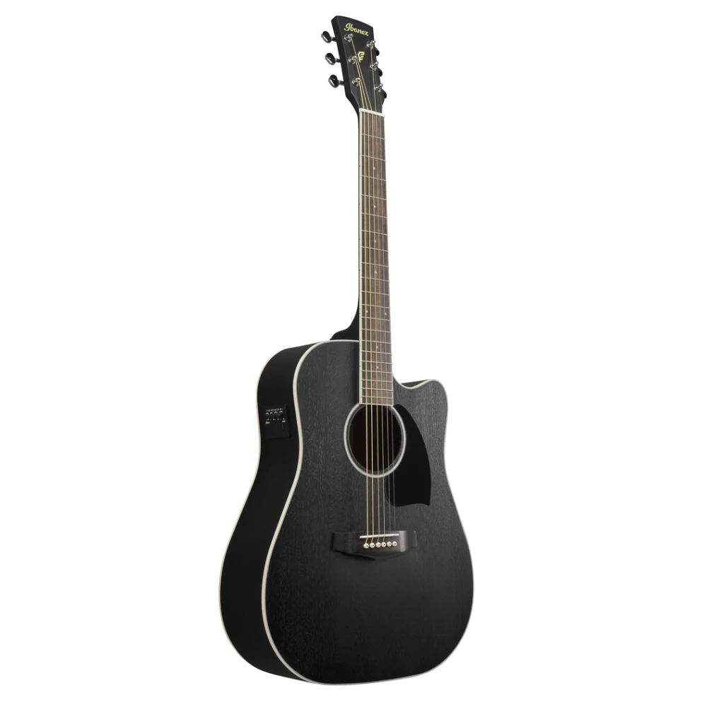 Ibanez PF16MWC Acoustic Guitar in Weathered Black Open Pore - Image 6