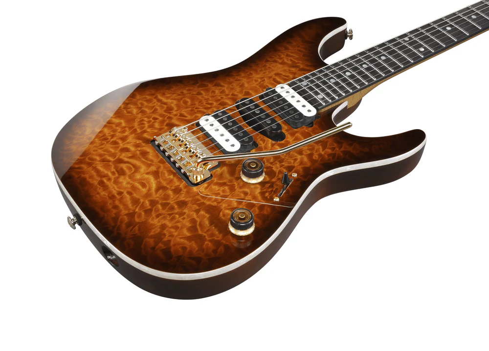 Ibanez Premium AZ47P1QM Electric Guitar in Dragon Eye Burst - Image 4