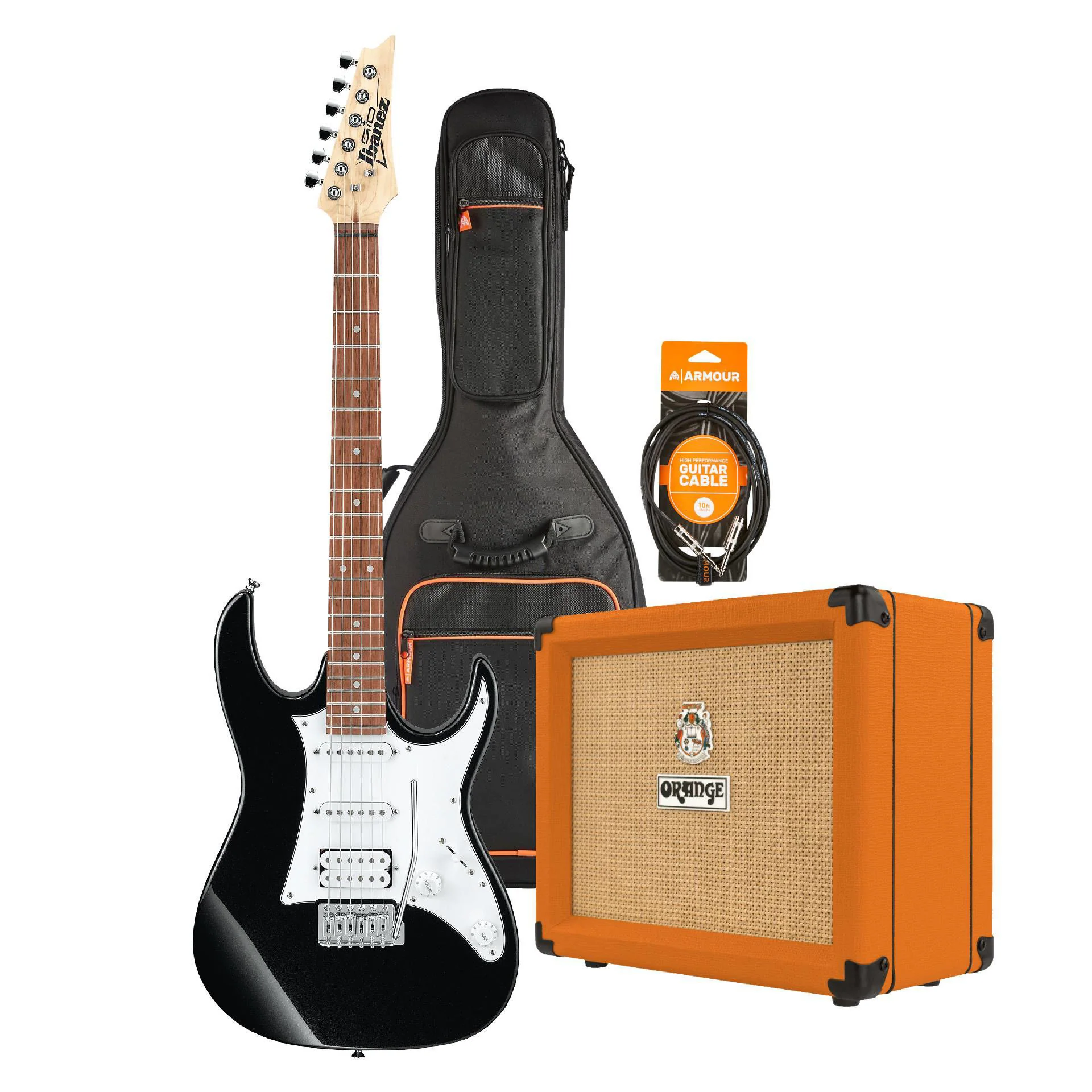 Ibanez RX40 Electric Guitar Starter Pack in Black with Crush 12 Amp, Armour Bag & GS10 Lead - Image 5