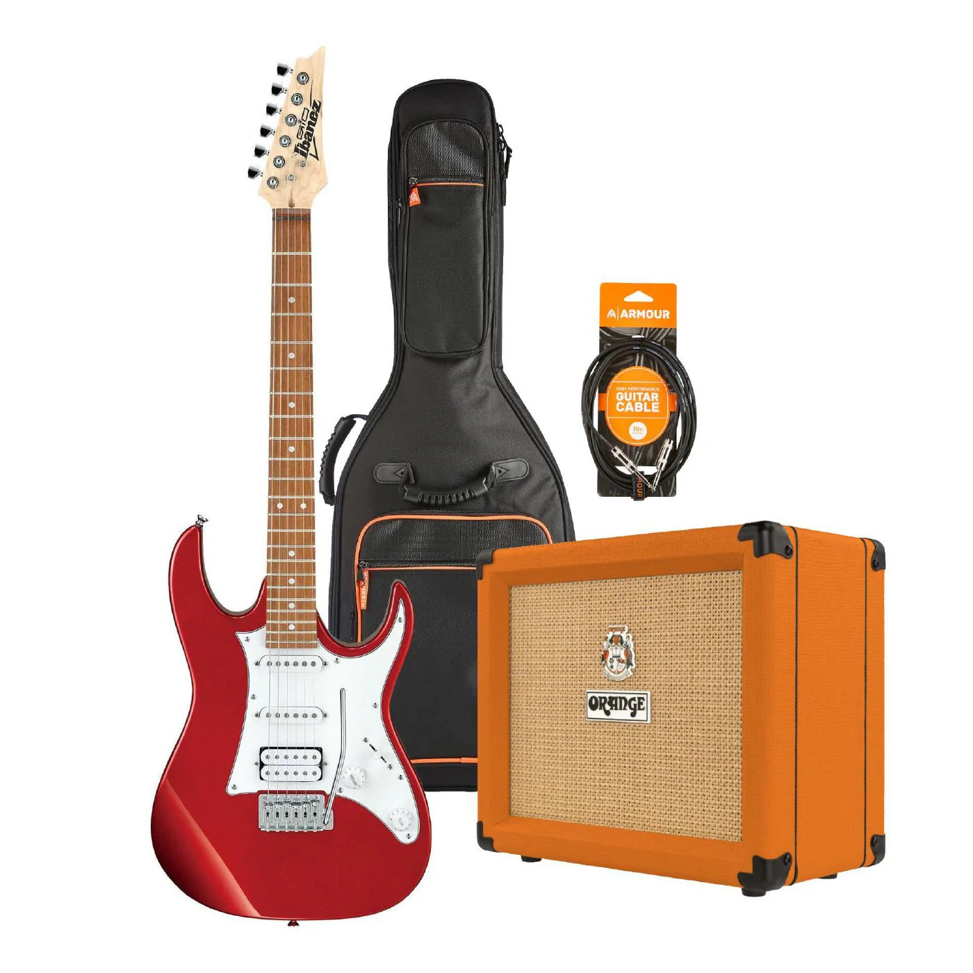 Ibanez RX40 Electric Guitar Starter Pack in Candy Apple Red with Crush 12 Amp