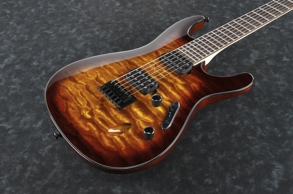 Ibanez S621QM Electric Guitar in Dragon Eye Burst - Image 2