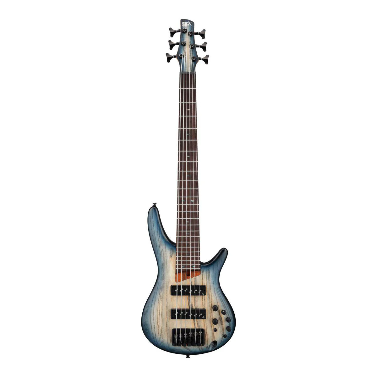 Ibanez SR Standard SR606E 6-String Bass Guitar - Cosmic Blue Starburst Flat - Image 6