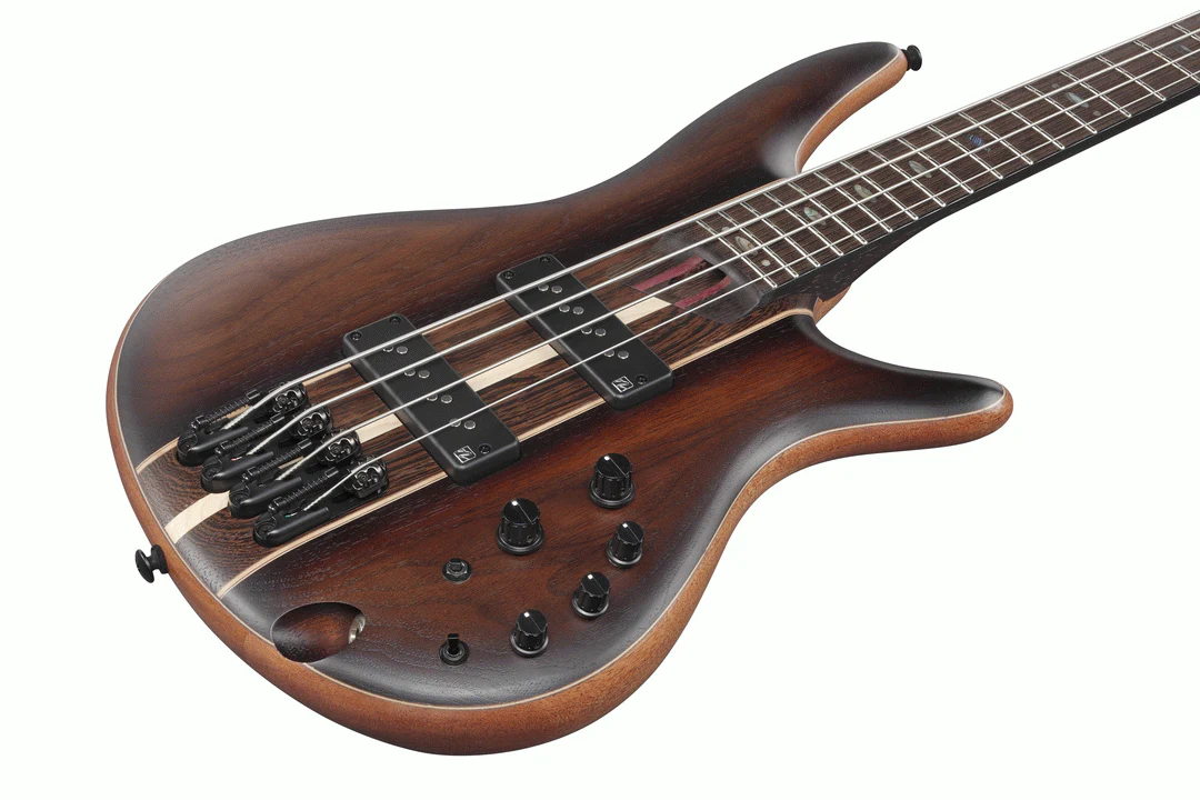 Ibanez SR1355B Premium Electric Bass Guitar in Dual Mocha Burst Flat with Gig Bag - Image 10