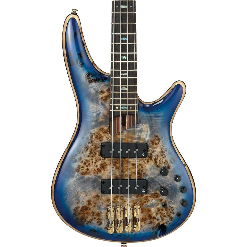 Ibanez SR2600 Premium Bass Guitar in Case - Cerulean Blue Burst - Image 2