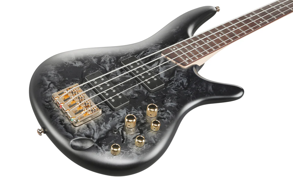 Ibanez SR300EDX Bass Guitar in Black Ice Frozen Matte - Image 4