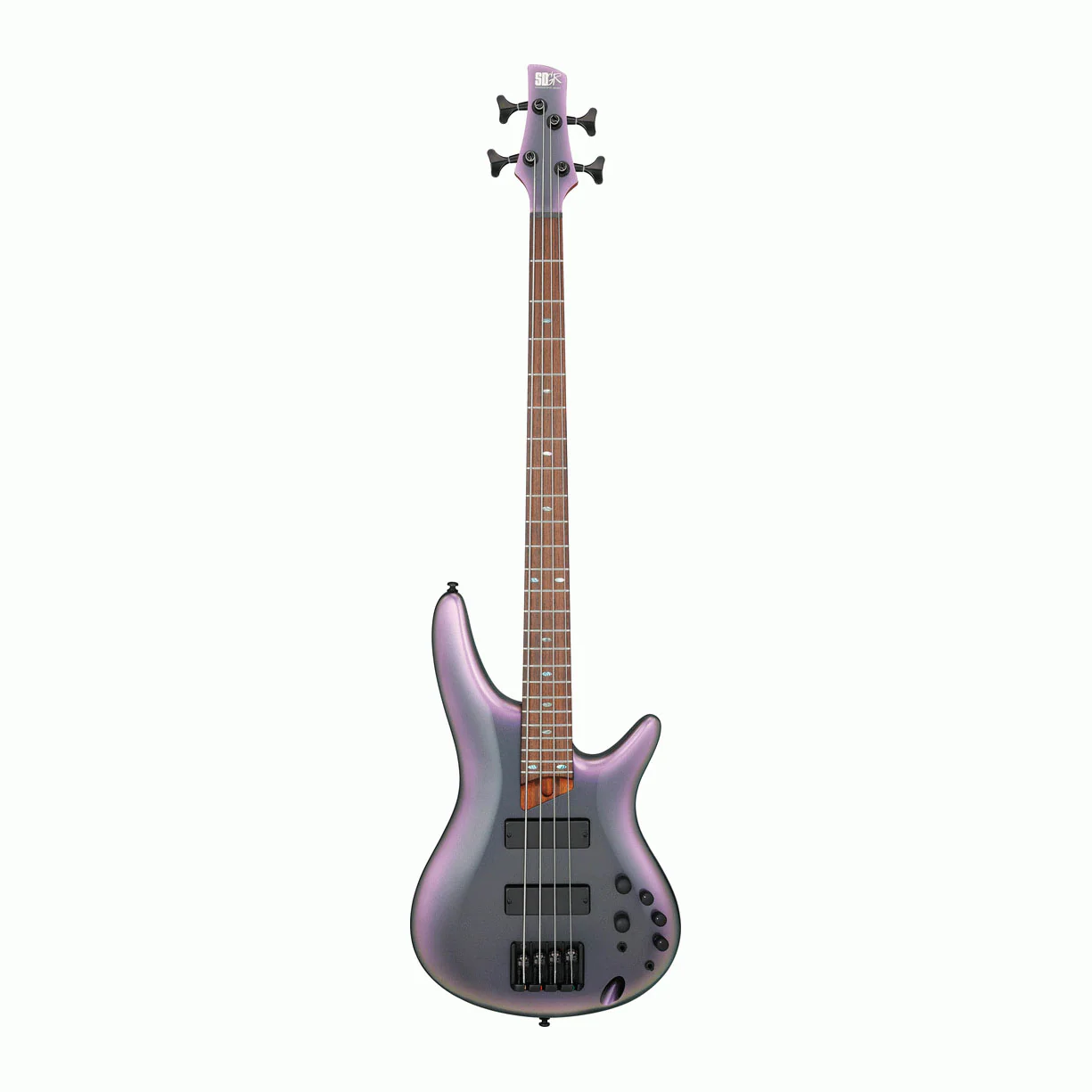 Ibanez SR500E Electric Bass Guitar in Black Aurora Burst - Image 8