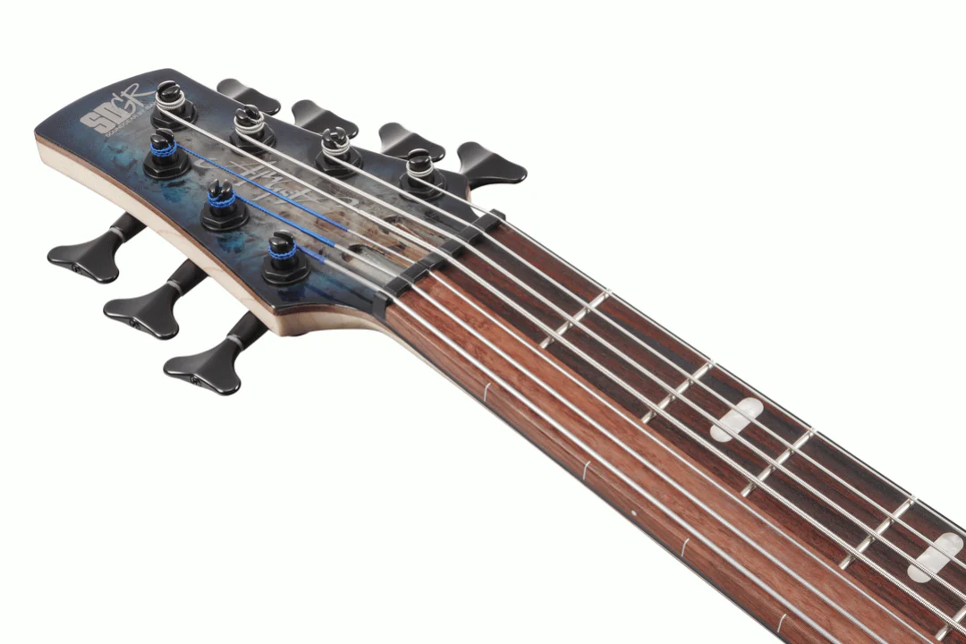 Ibanez SRAS7 7-string Ashula Electric Bass Guitar in Cosmic Blue Starburst - Image 5