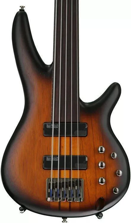 Ibanez SRF705 SR Series Fretless 5 String Bass Guitar - Brown Burst Flat - Image 2