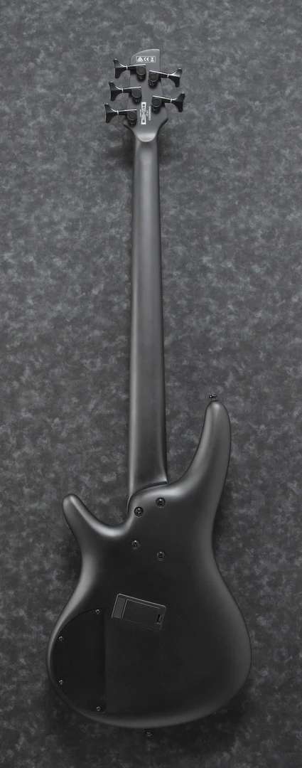 Ibanez SRMS625EX Iron Label 5-String Electric Bass Guitar in Black Flat - Image 10