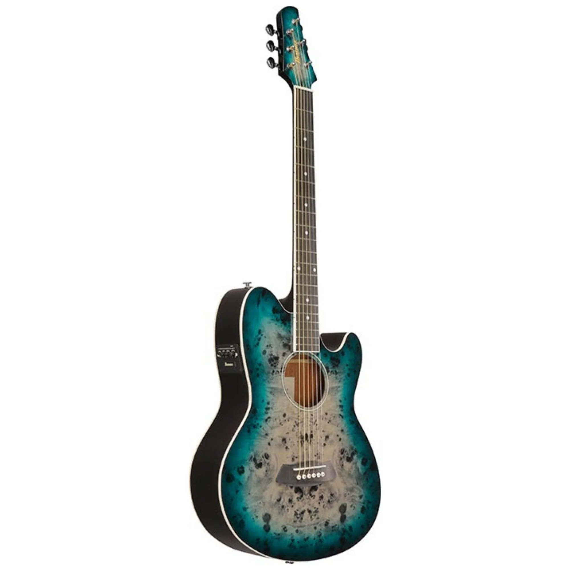 Ibanez TCY10PA Cosmic Blue Starburst High Gloss Acoustic Guitar - Image 2