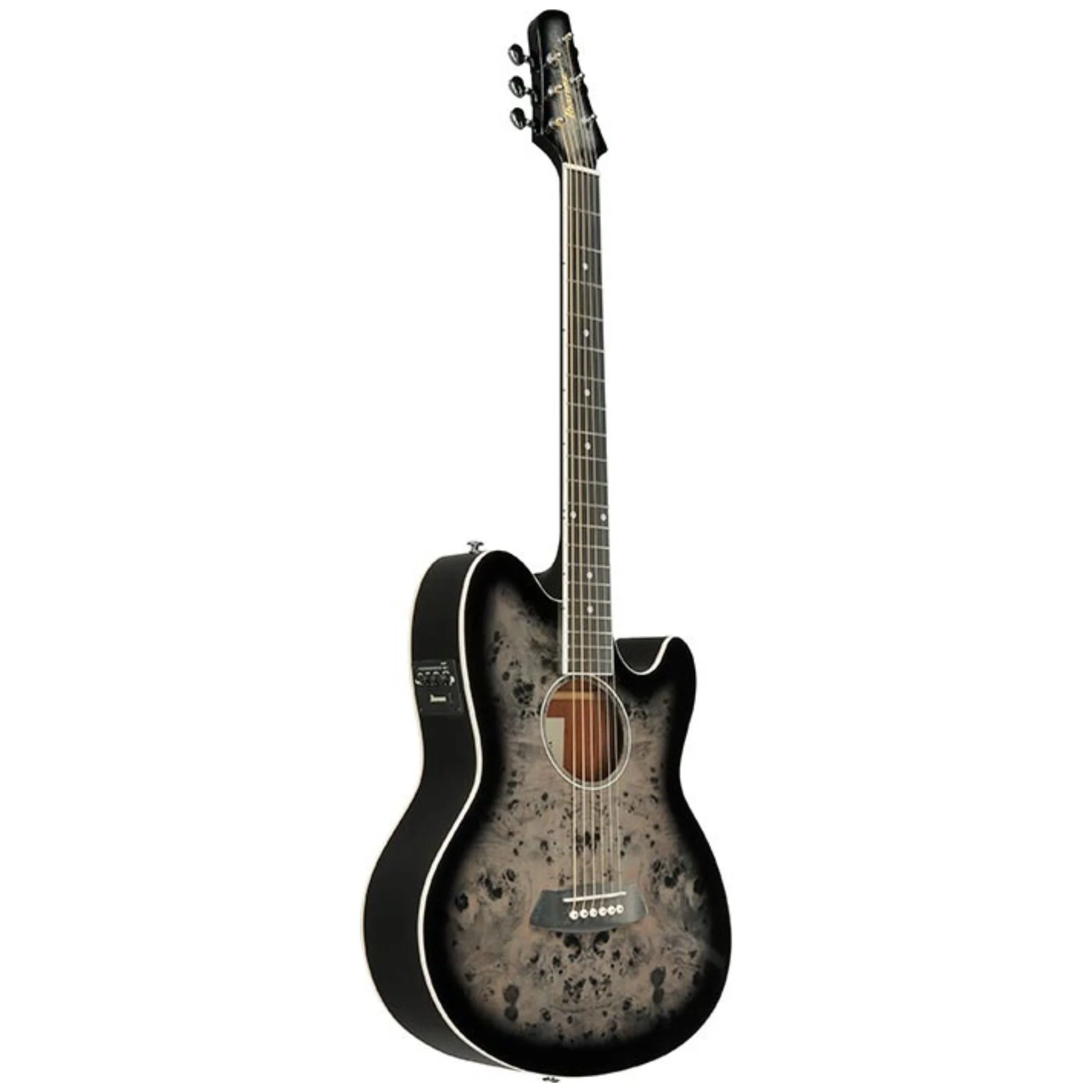 Ibanez TCY10PA Transparent Brown Black Burst High Gloss Acoustic Guitar - Image 2