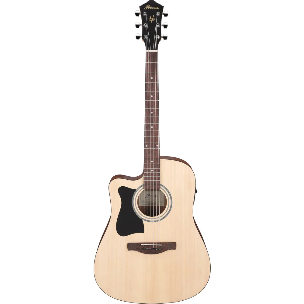 Ibanez V Series V40CE Left-Handed Dreadnought Cutaway Acoustic Guitar with Pickup - Open Pore Natural - Image 5