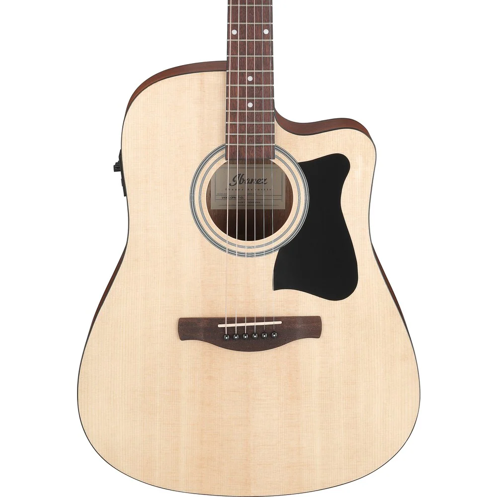 Ibanez V40CE Dreadnought Cutaway Acoustic Guitar with Pickup - Open Pore Natural - Image 2