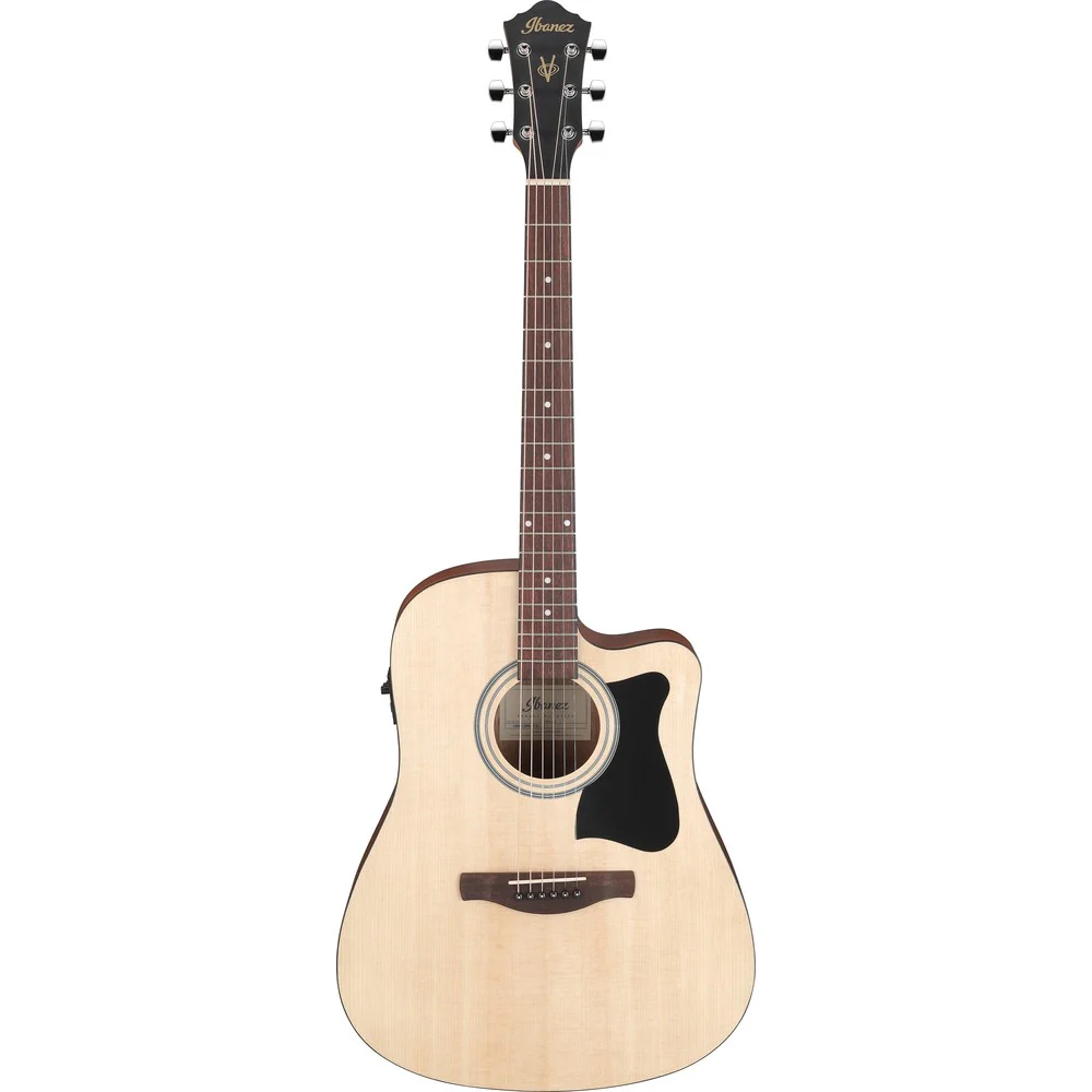 Ibanez V40CE Dreadnought Cutaway Acoustic Guitar with Pickup - Open Pore Natural - Image 4