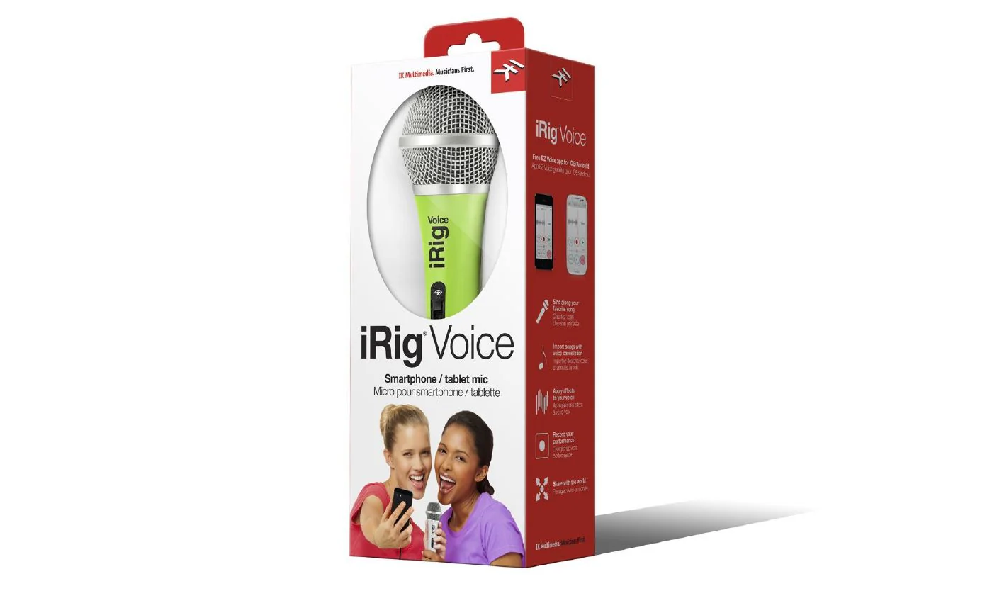 IK Multimedia iRig Mic Voice Handheld Analogue Microphone in Green - Image 3