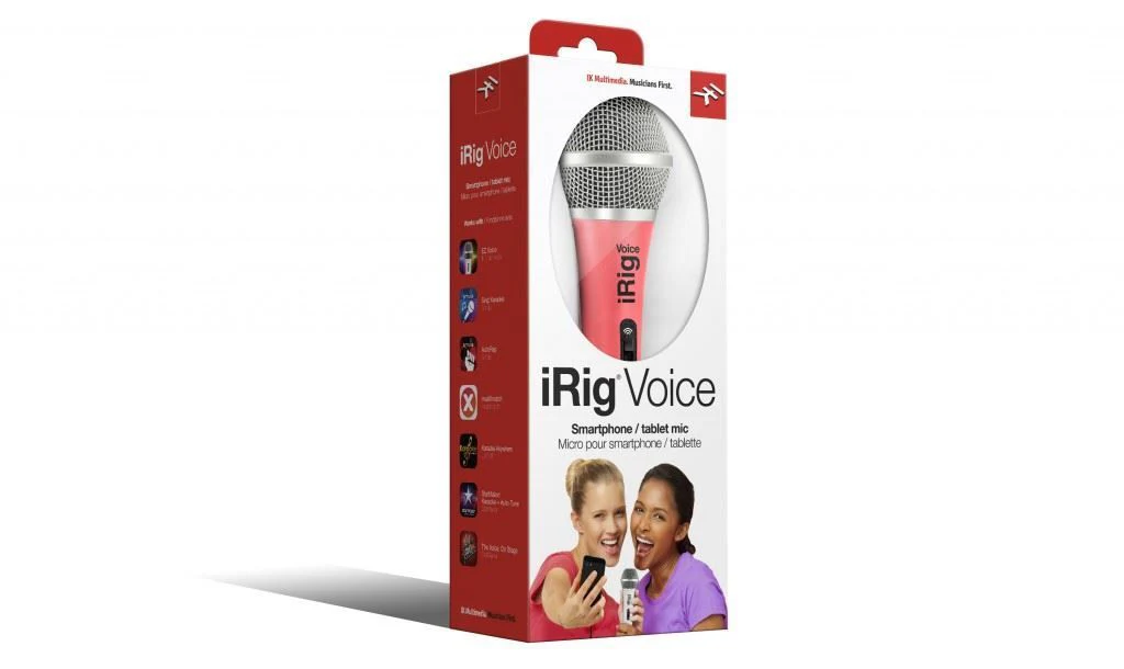 IK Multimedia iRig Mic Voice Handheld Analogue Microphone in Pink - Image 3