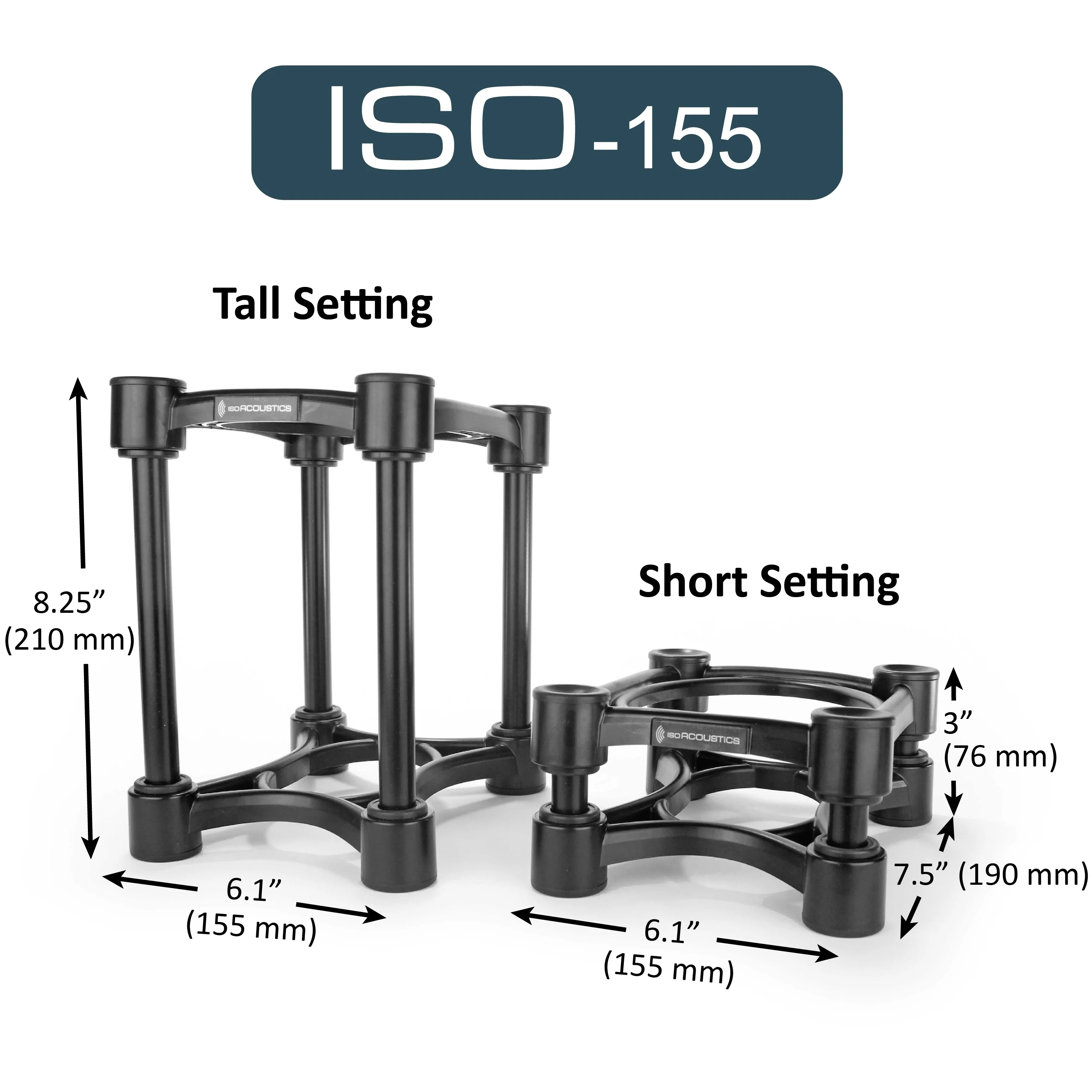 Iso Acoustics ISO-155 Monitor/Speaker Isolation Stand Pair - Medium - Image 8