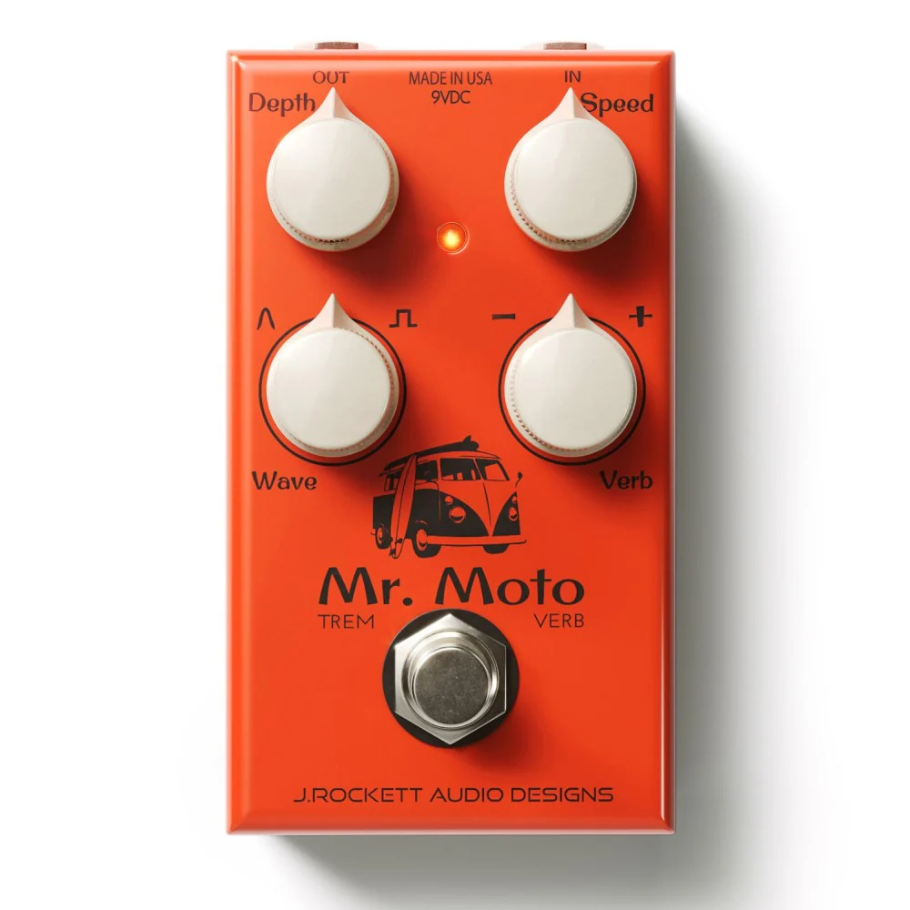 J Rockett Mr. Moto Tremolo / Reverb Guitar Effects Pedal - Image 2