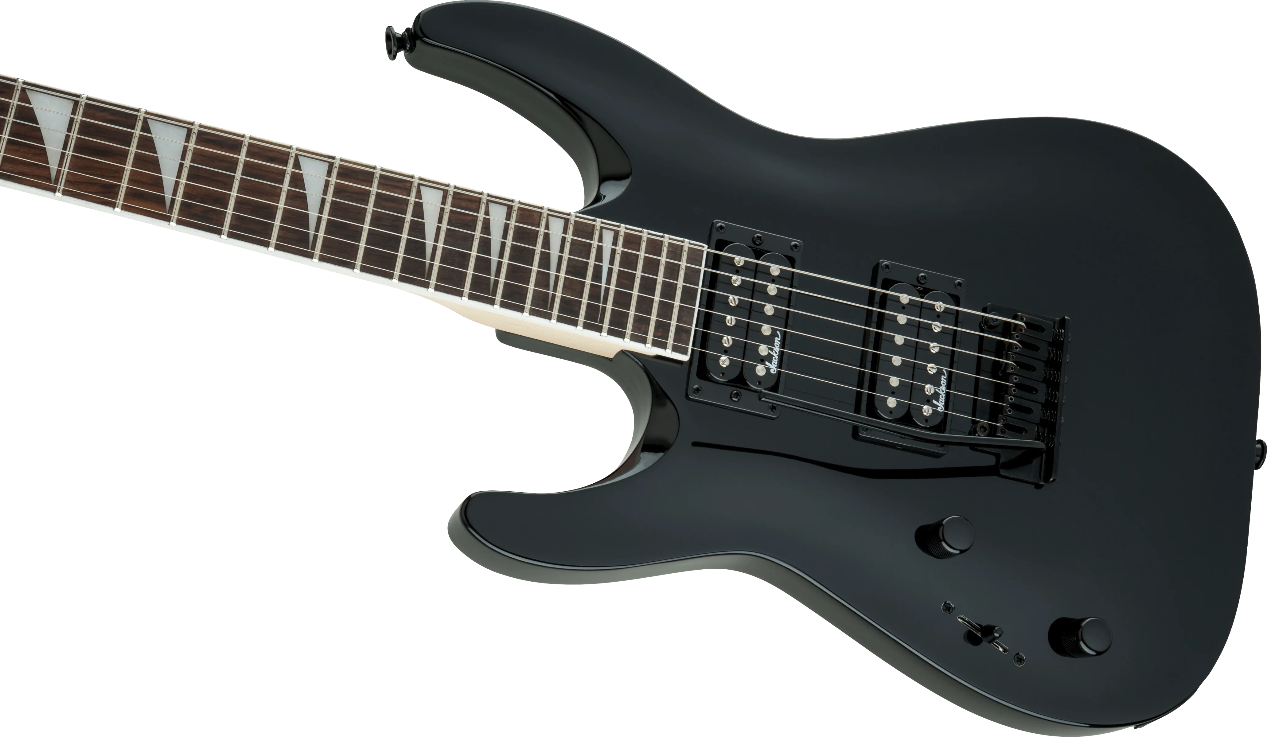 Jackson JS Dinky Arch Top JS22 DKA Left-handed Electric Guitar with Amaranth Fingerboard in Gloss Black - Image 4