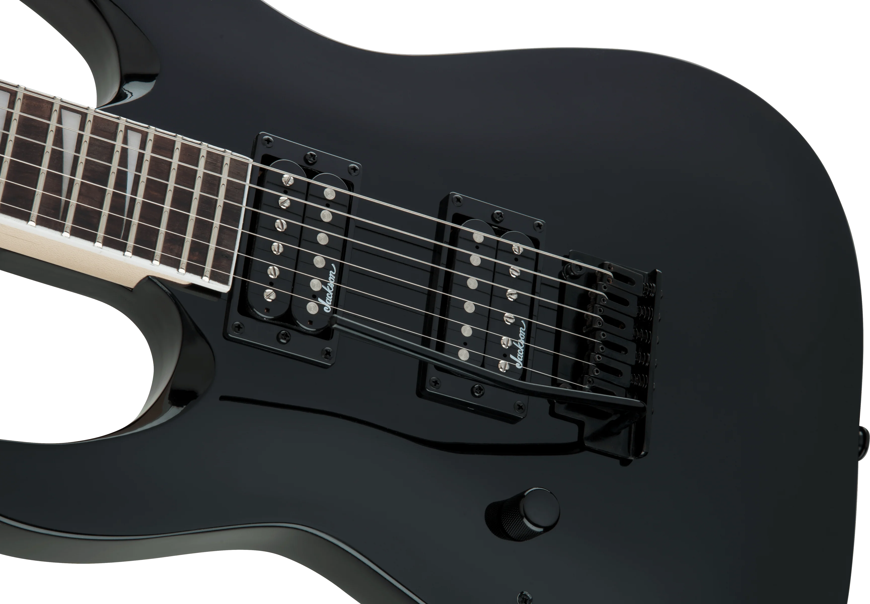 Jackson JS Dinky Arch Top JS22 DKA Left-handed Electric Guitar with Amaranth Fingerboard in Gloss Black - Image 5
