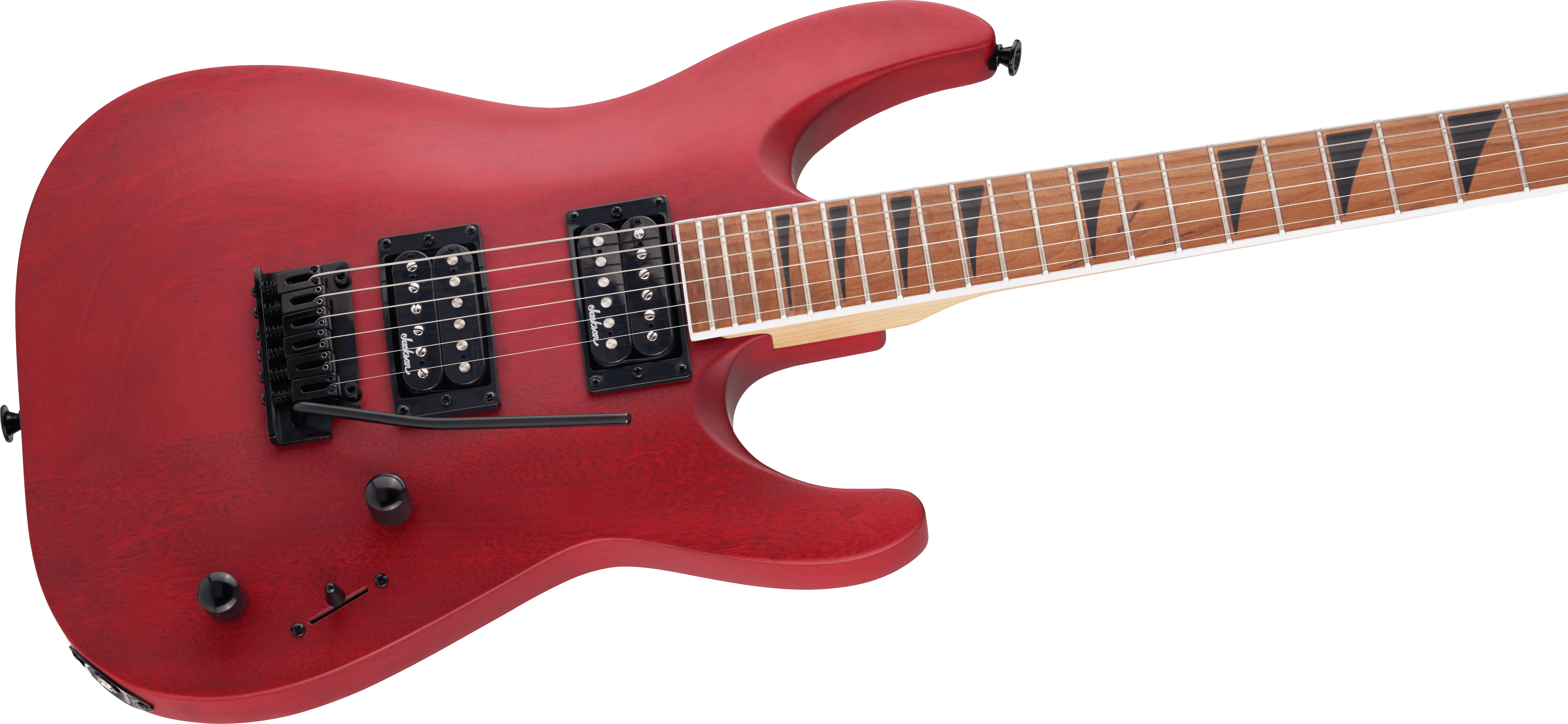 Jackson JS Dinky Arch Top JS24 DKAM Crml Map FB Red Stain - Image 3