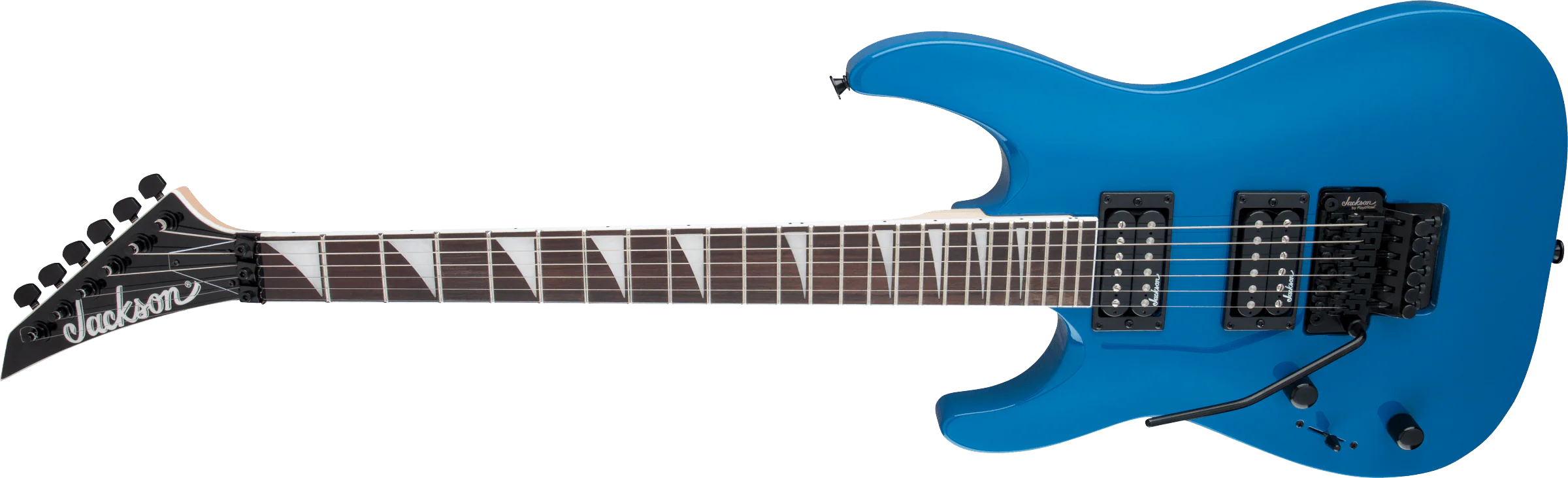 Jackson JS Series Dinky Arch Top JS32 DKA Left-handed Electric Guitar with Amaranth Fingerboard in Bright Blue - Image 3