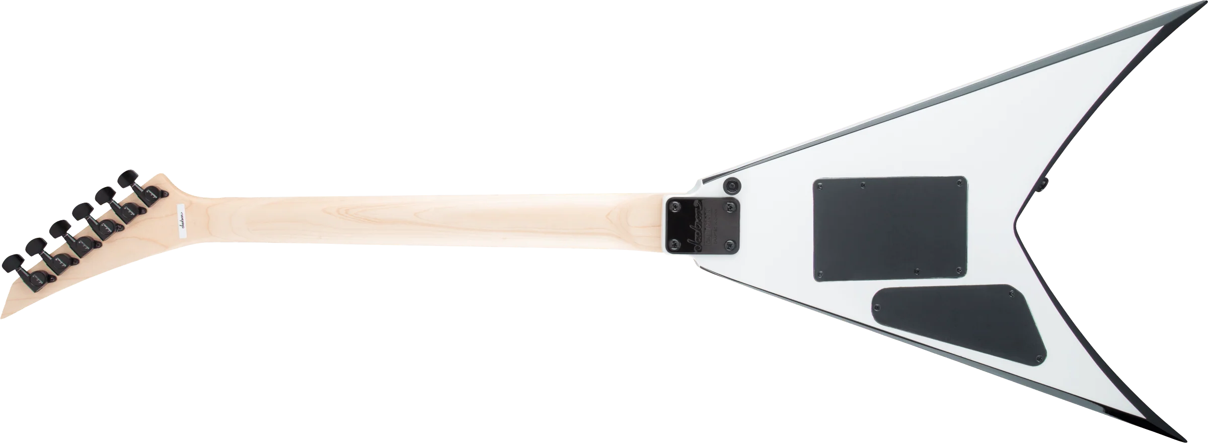 Jackson JS Series King V JS32 Electric Guitar with Amaranth Fingerboard in White with Black Bevels - Image 2