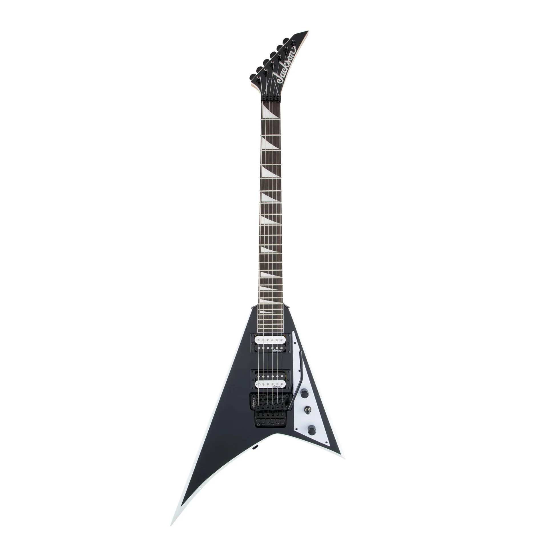Jackson JS Series Rhoads JS32 Electric Guitar with Amaranth Fingerboard in Black with White Bevels