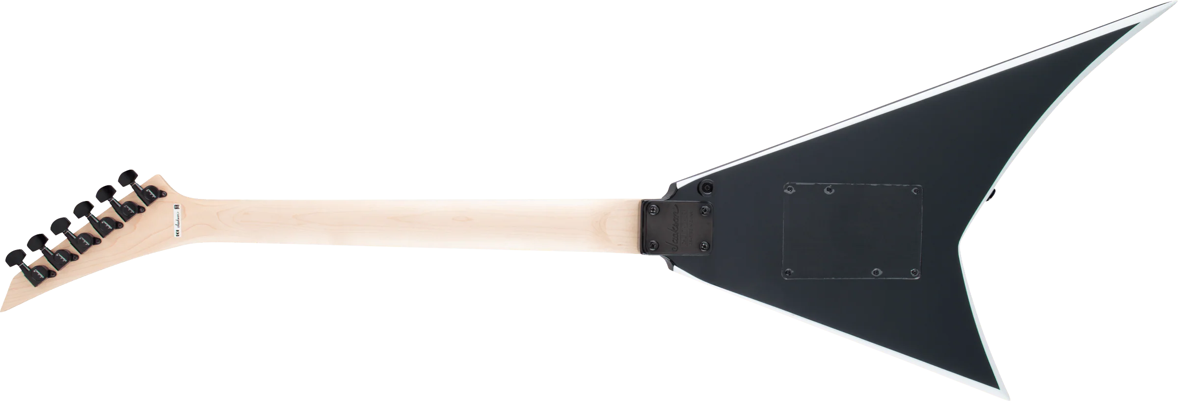 Jackson JS Series Rhoads JS32 Electric Guitar with Amaranth Fingerboard in Black with White Bevels - Image 2