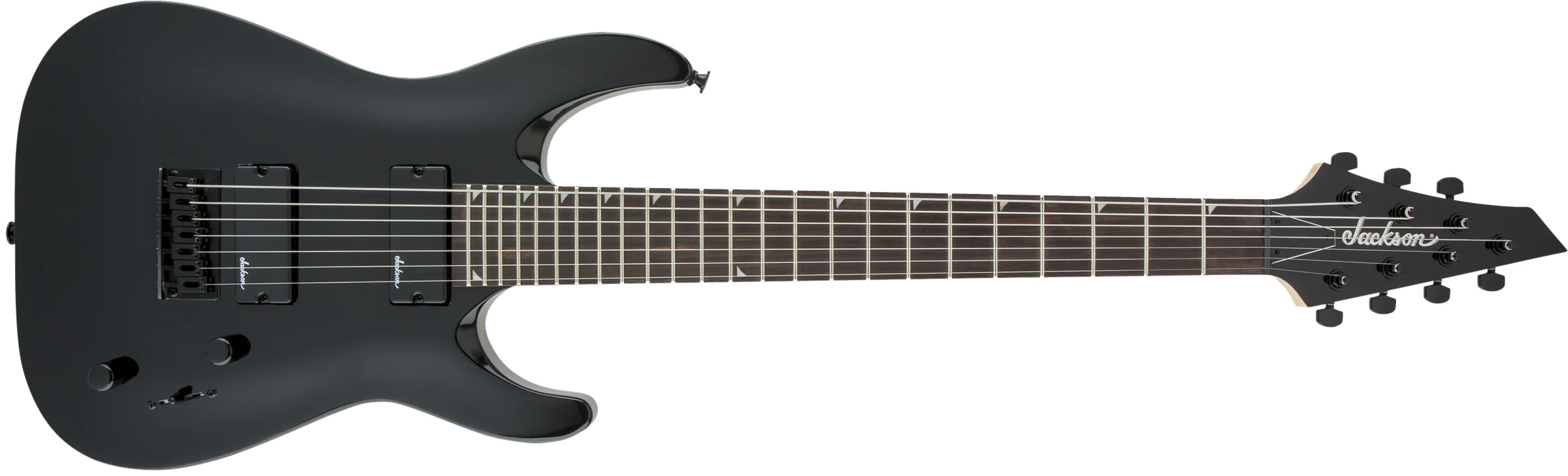 Jackson JS22-7 Dinky Arch Top 7-String Electric Guitar with Amaranth Fingerboard in Gloss Black - Image 2