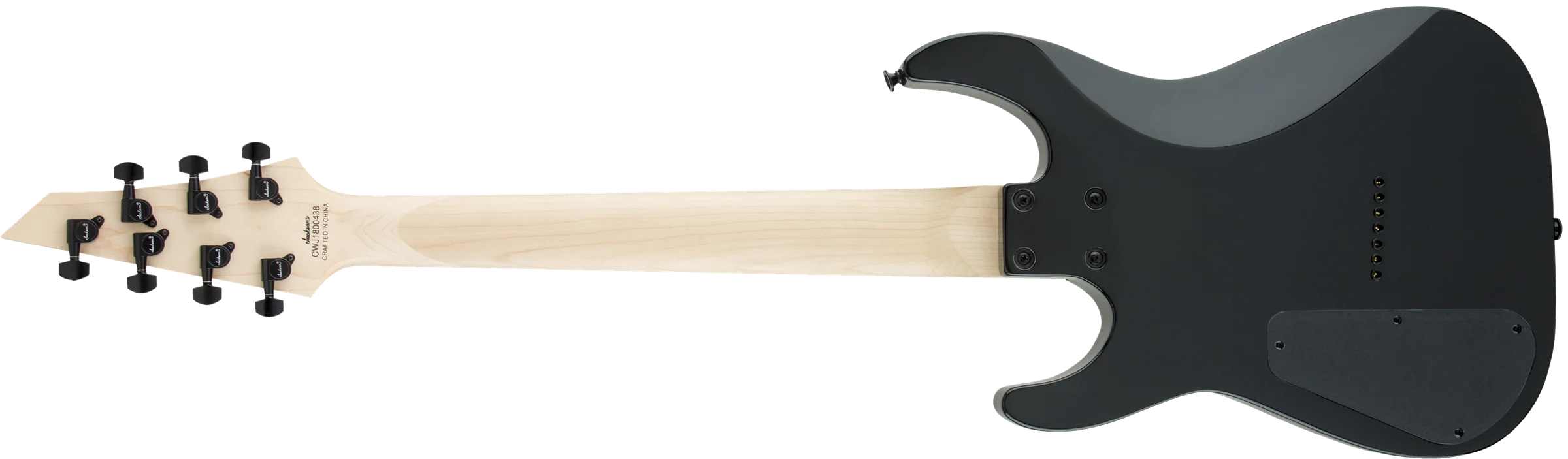 Jackson JS22-7 Dinky Arch Top 7-String Electric Guitar with Amaranth Fingerboard in Gloss Black - Image 3