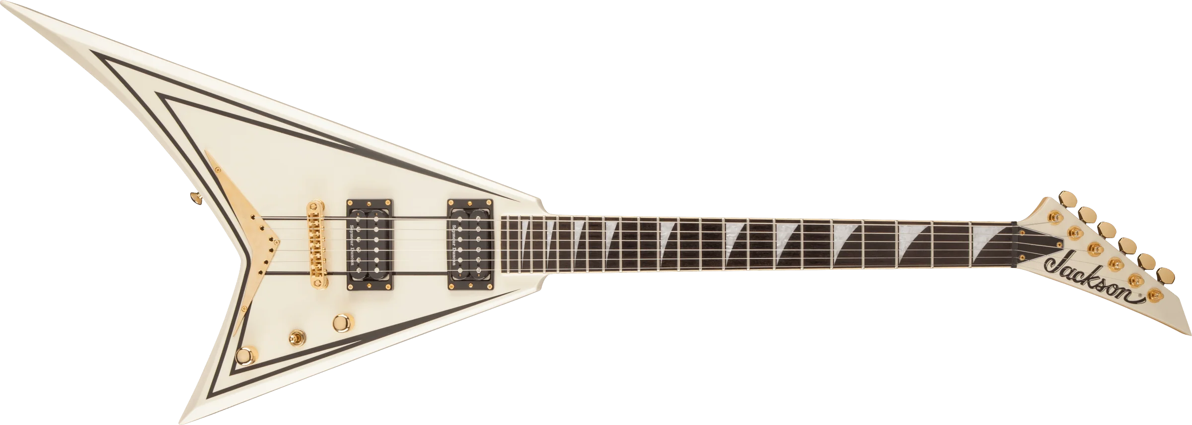 Jackson Pro RRT3 Rhoads Electric Guitar EB Ivory with Black Pinstripes - Image 2