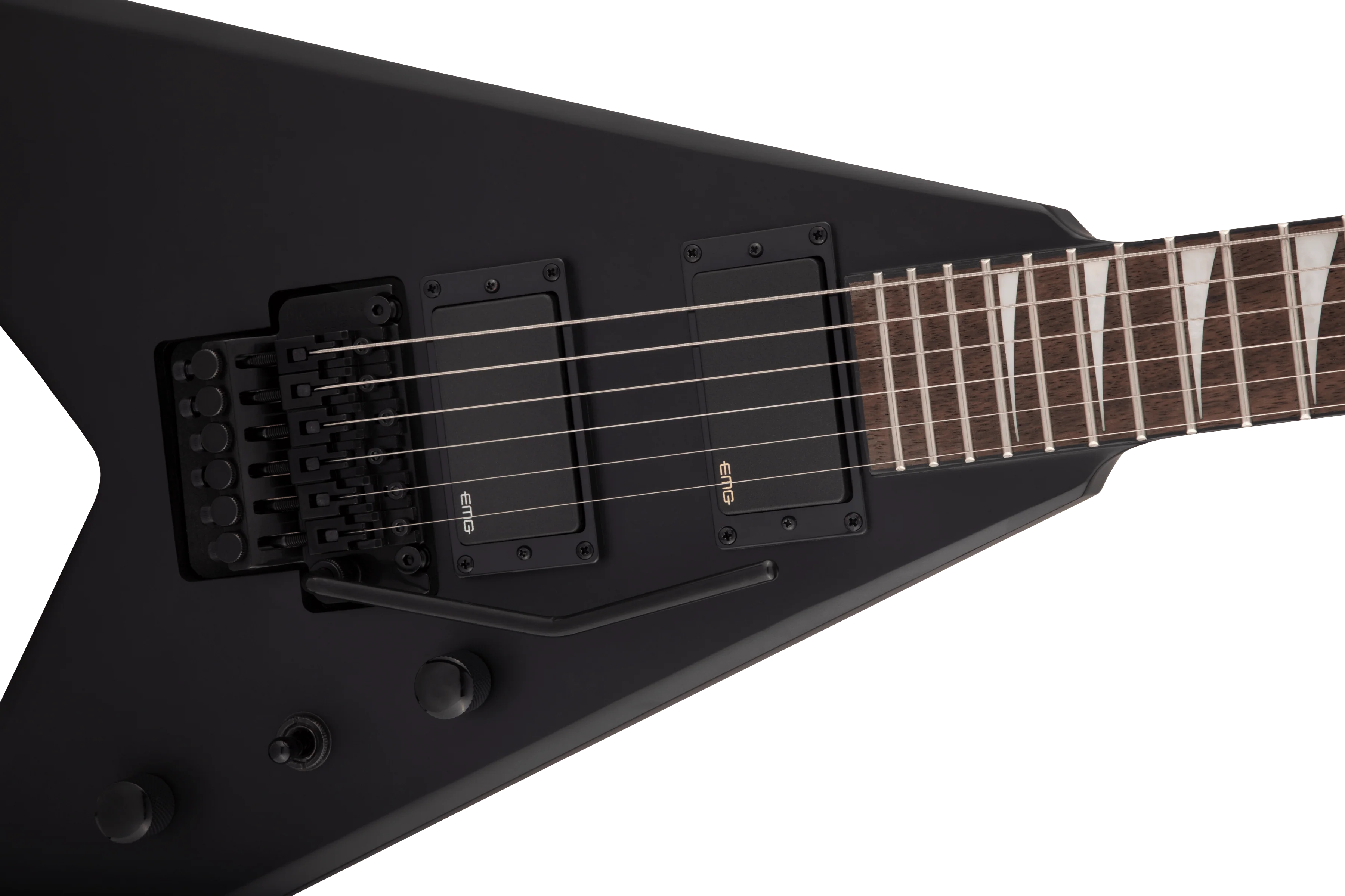 Jackson X King V KVXMG Bass Guitar with Laurel Fingerboard in Satin Black - Image 7