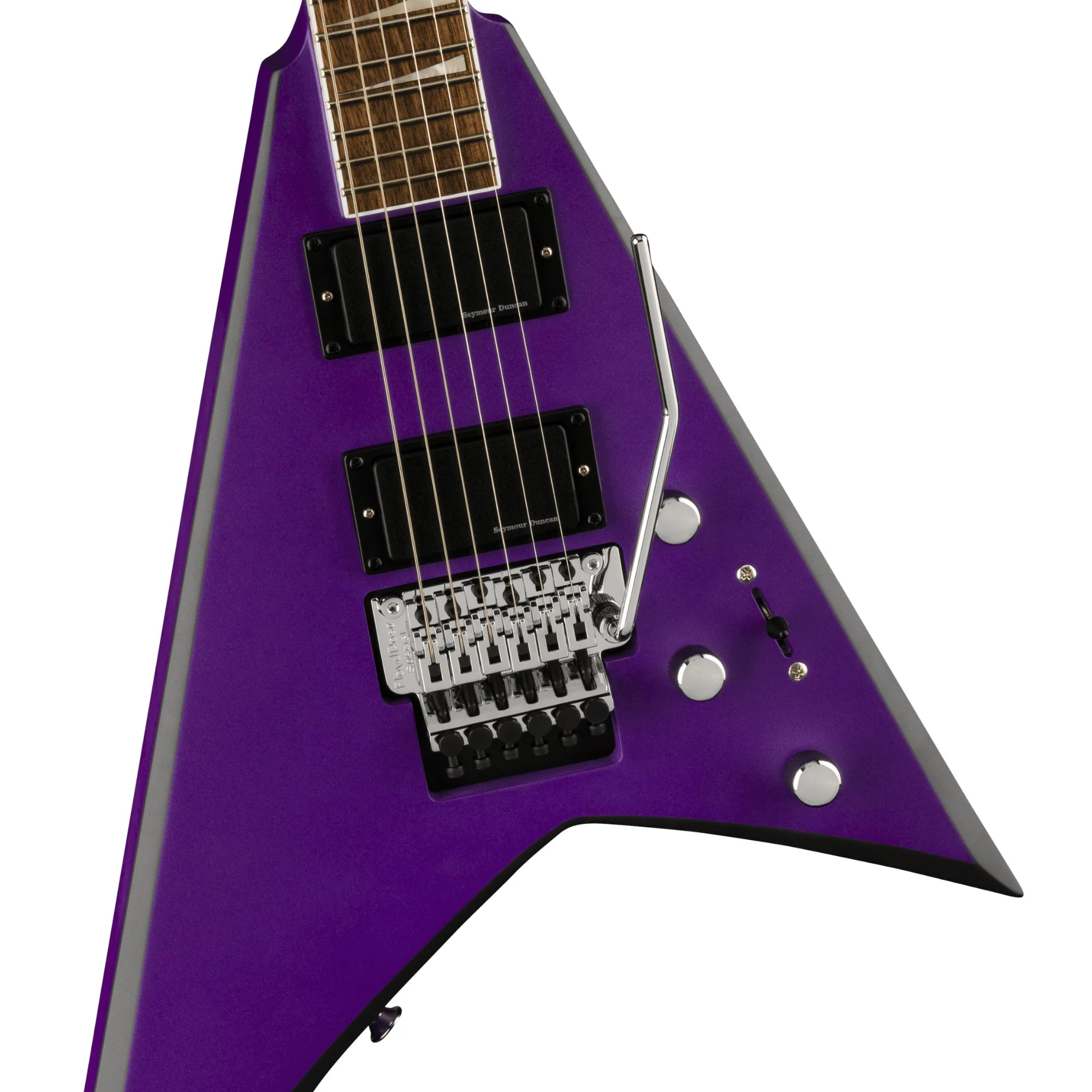Jackson X Series Rhoads RRX24 Electric Guitar with Laurel Fingerboard in Purple Metallic with Black Bevels - Image 3