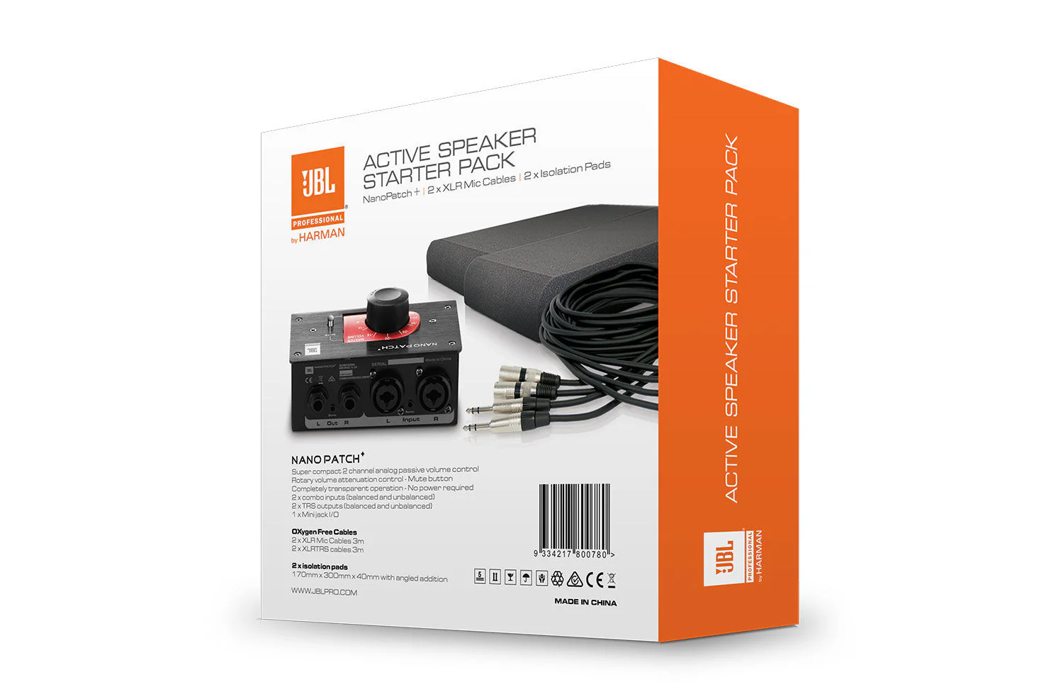 JBL ACTPACK Nano Patch+ Bundle includes Cables Speaker and ISO Pads