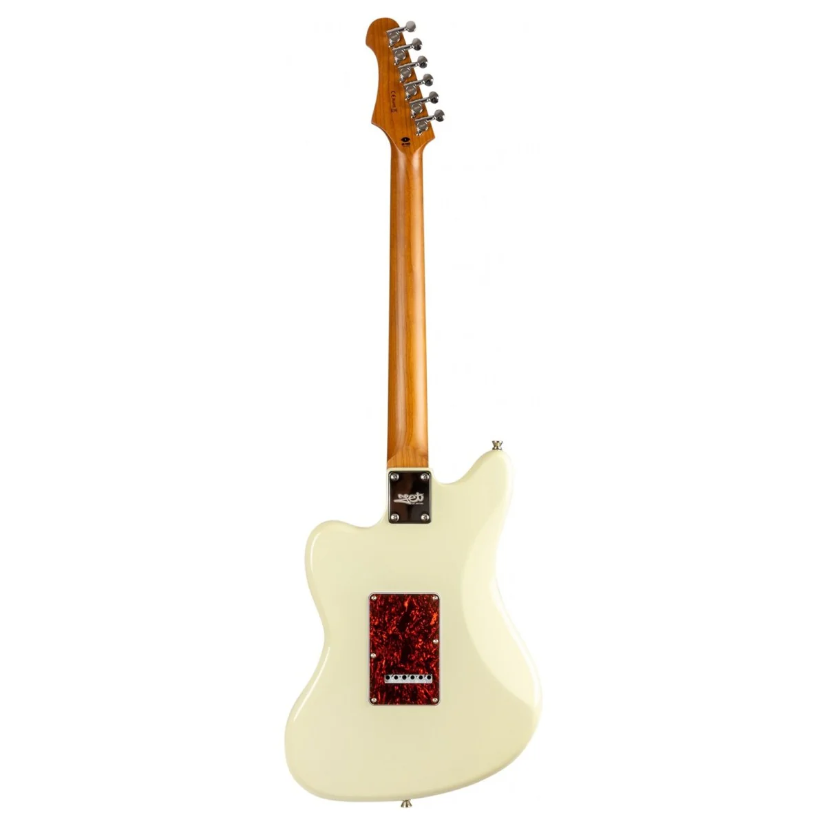 Jet JJ-300 P90 Electric Guitar with Maple Fretboard - Olympic White - Image 2