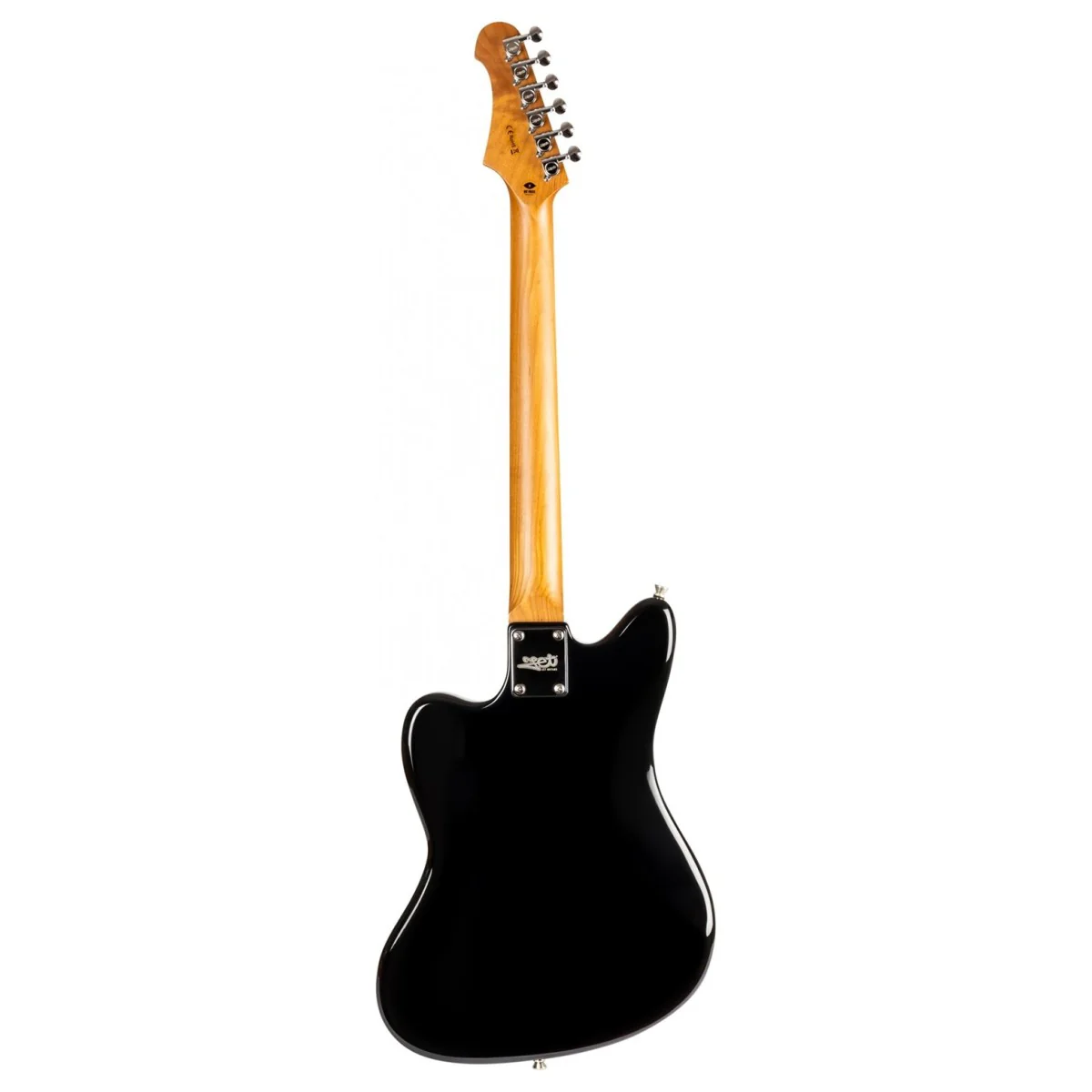 Jet JJ-350 H/P90 Electric Guitar with Roasted Maple Fretboard - Black - Image 2