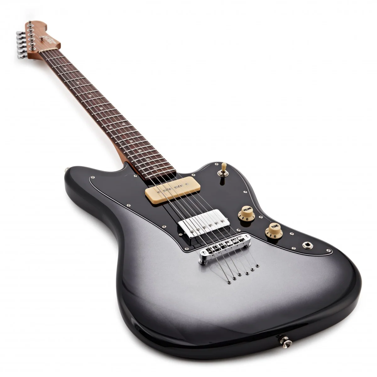 Jet JJ-350B-MB Baritone Electric Guitar Rosewood FB - Moonburst - Image 2