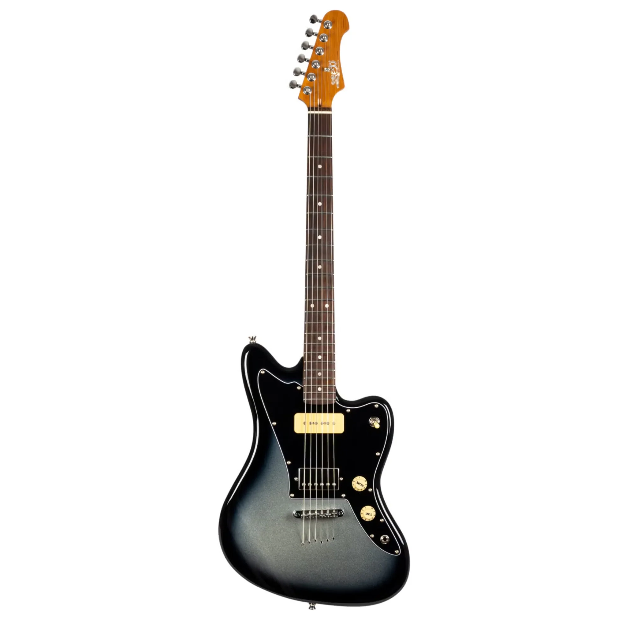 Jet JJ-350B-MB Baritone Electric Guitar Rosewood FB - Moonburst - Image 3