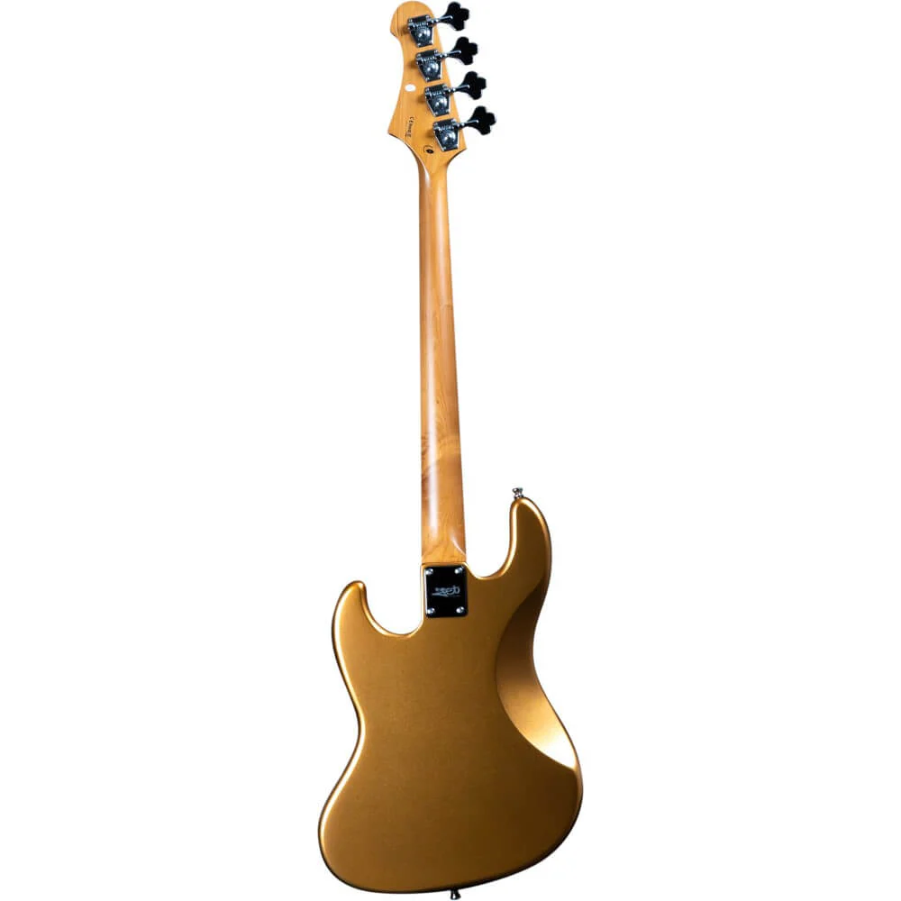 Jet JJB-300 4-String Bass Guitar with Rosewood Fretboard - Gold - Image 3