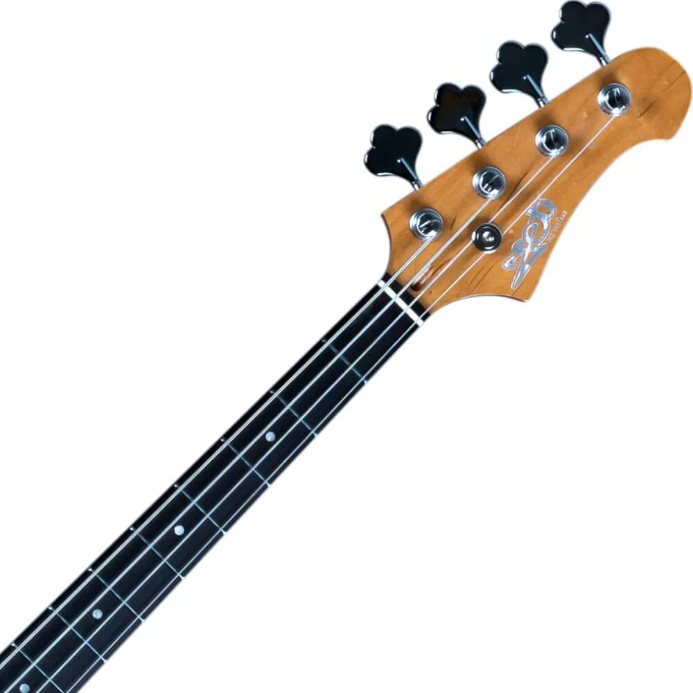 Jet JJB-300 4-String Bass Guitar with Rosewood Fretboard - Gold - Image 4
