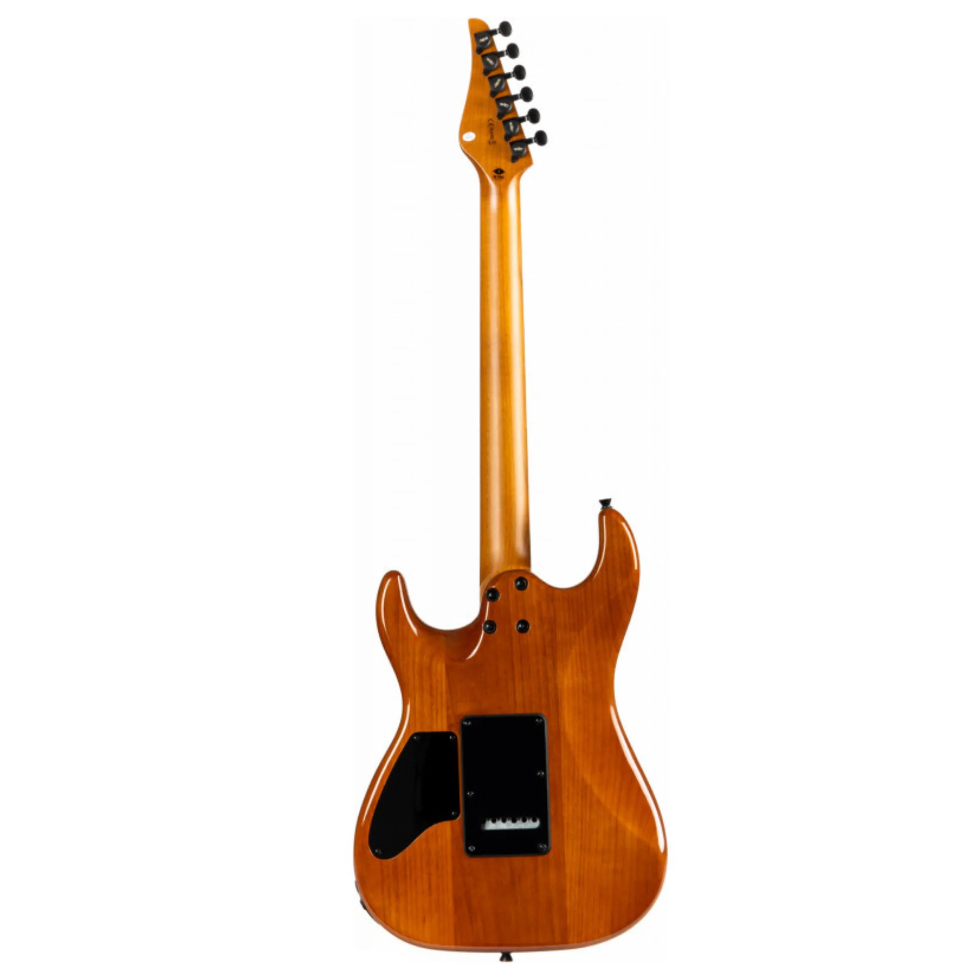 Jet JS-1000-VULCANO Electric Guitar - Flamed Transparent Red - Image 2