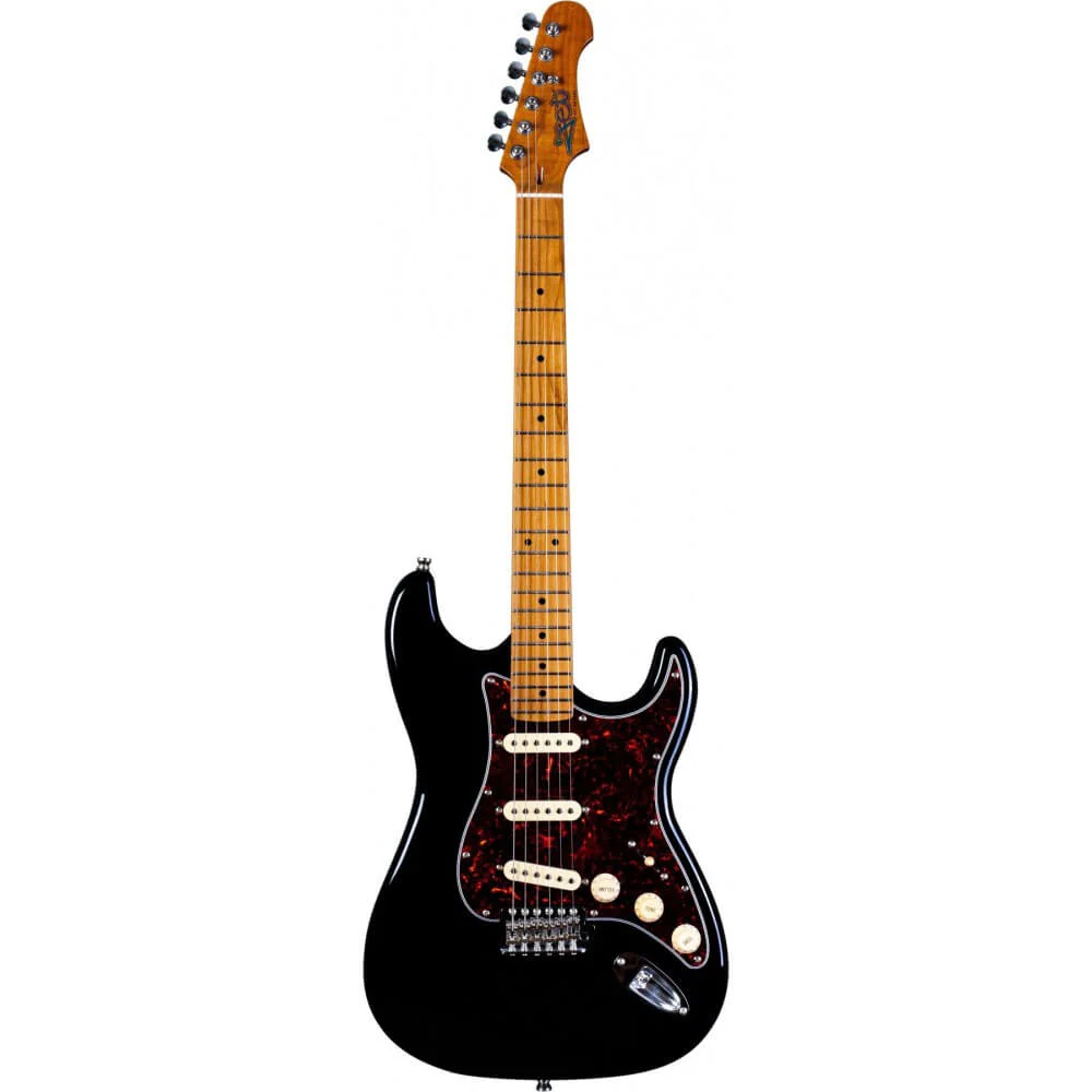 Jet JS-300 SSS Electric Guitar with Maple Fretboard - Black
