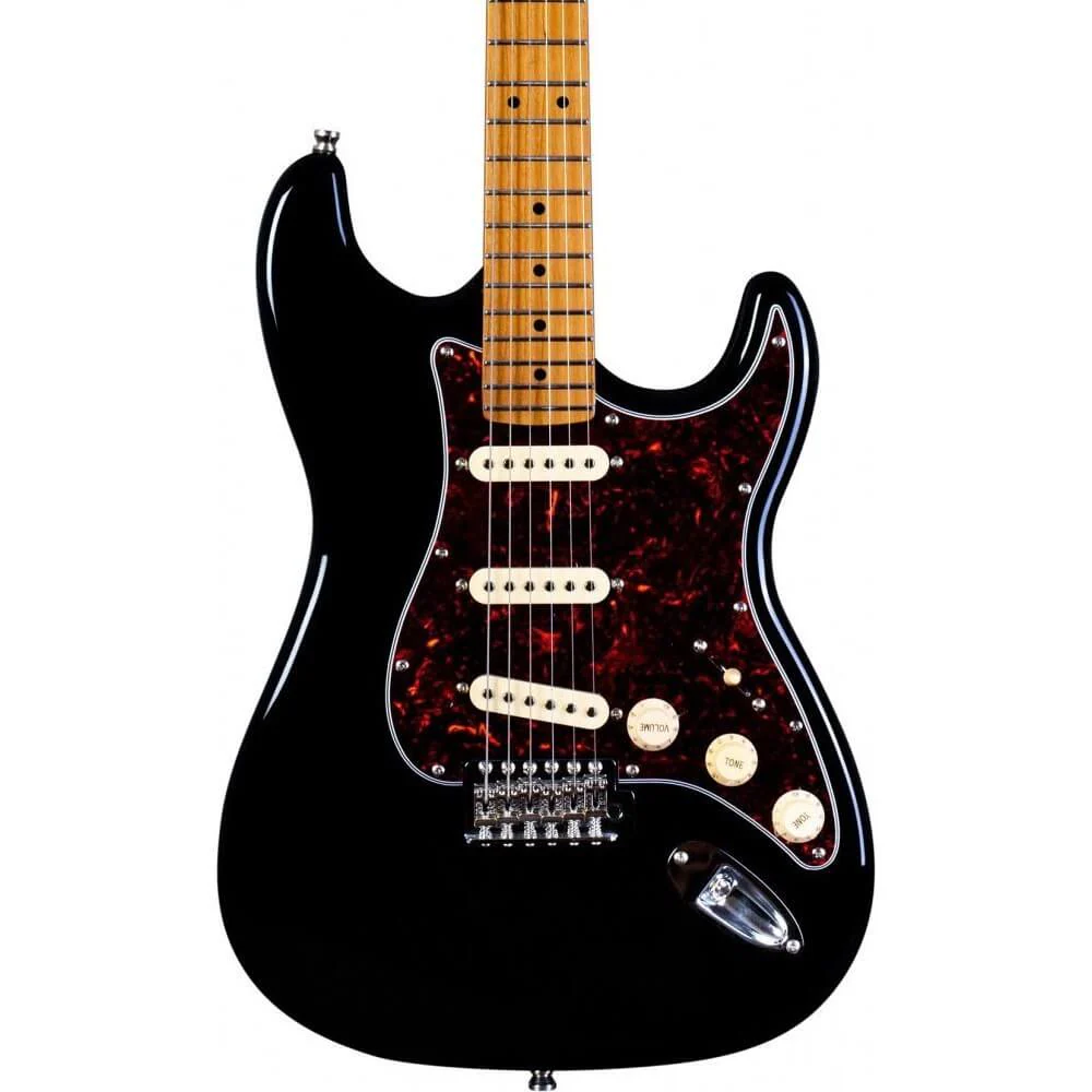 Jet JS-300 SSS Electric Guitar with Maple Fretboard - Black - Image 2