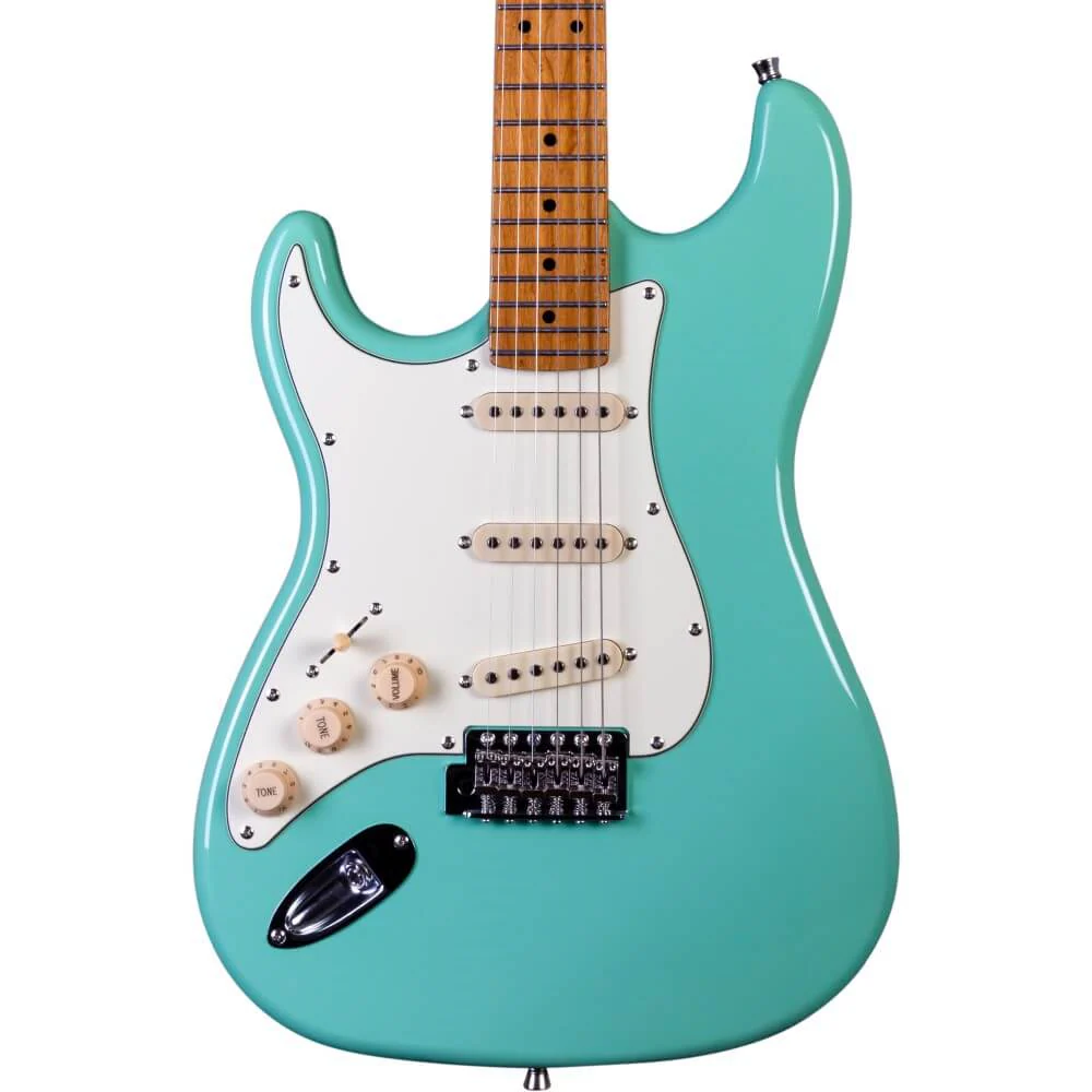 Jet JS-300 SSS Left-Handed Electric Guitar with Maple Fretboard - Seafoam Green - Image 4