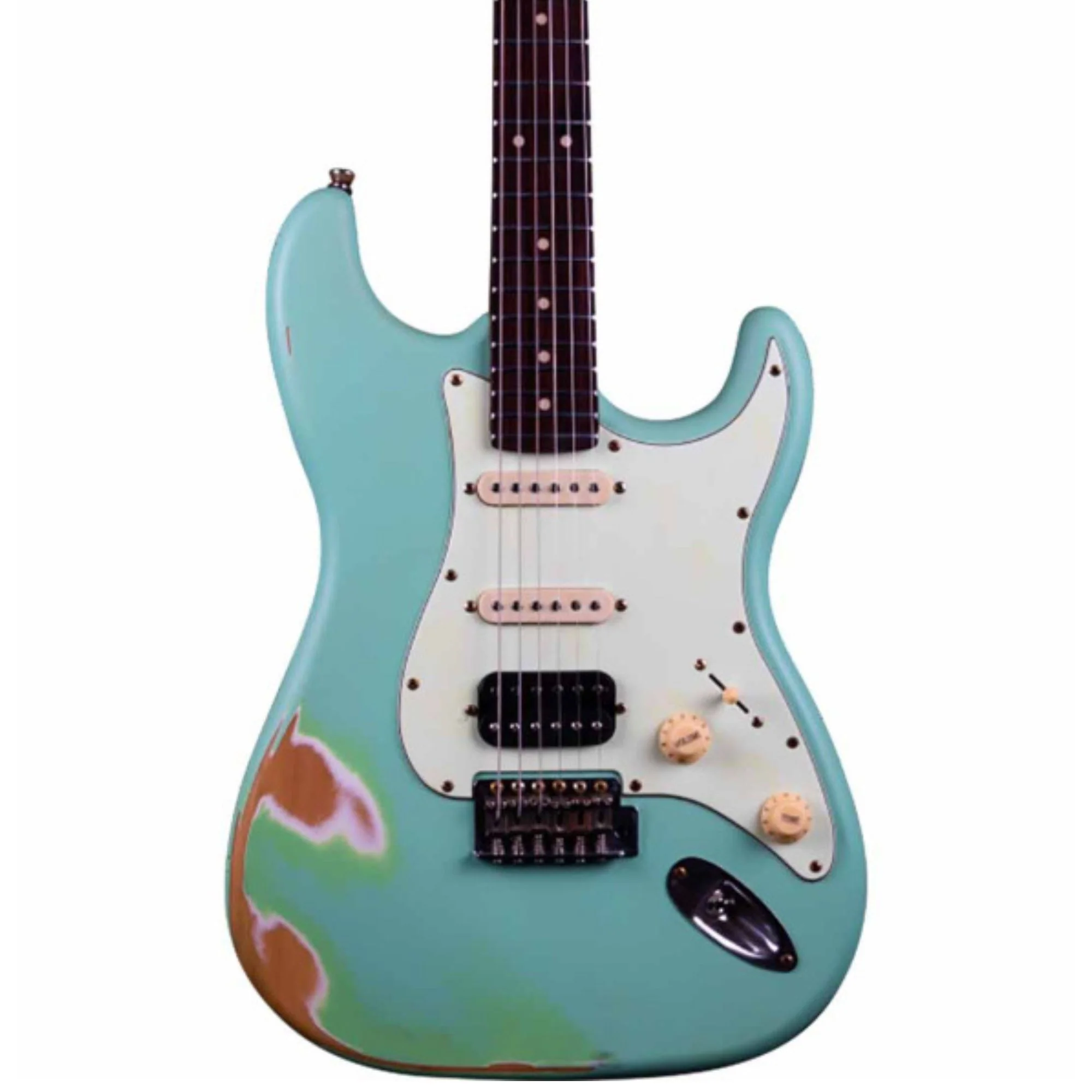 Jet JS-400 Electric Guitar Sea-Foam Green Relic HSS - Image 3