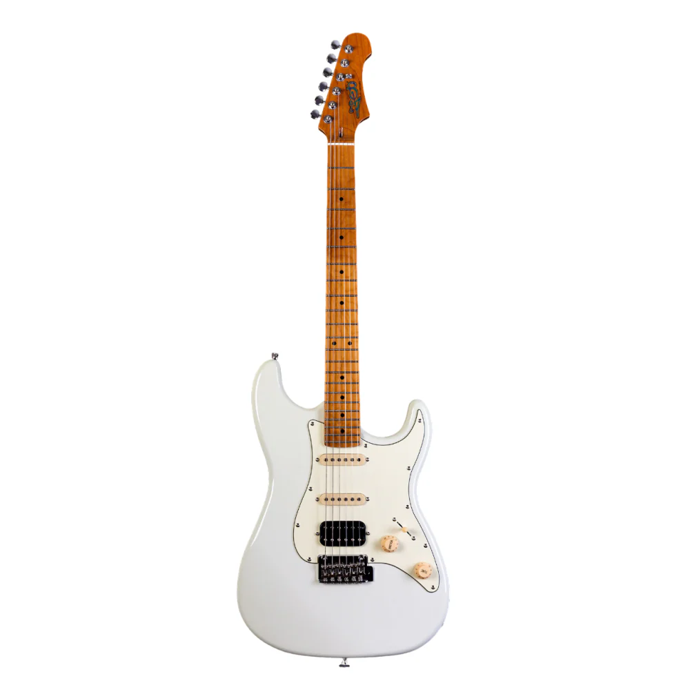 Jet JS-400 HSS Electric Guitar with Roasted Maple Fretboard in Limited White - Image 4
